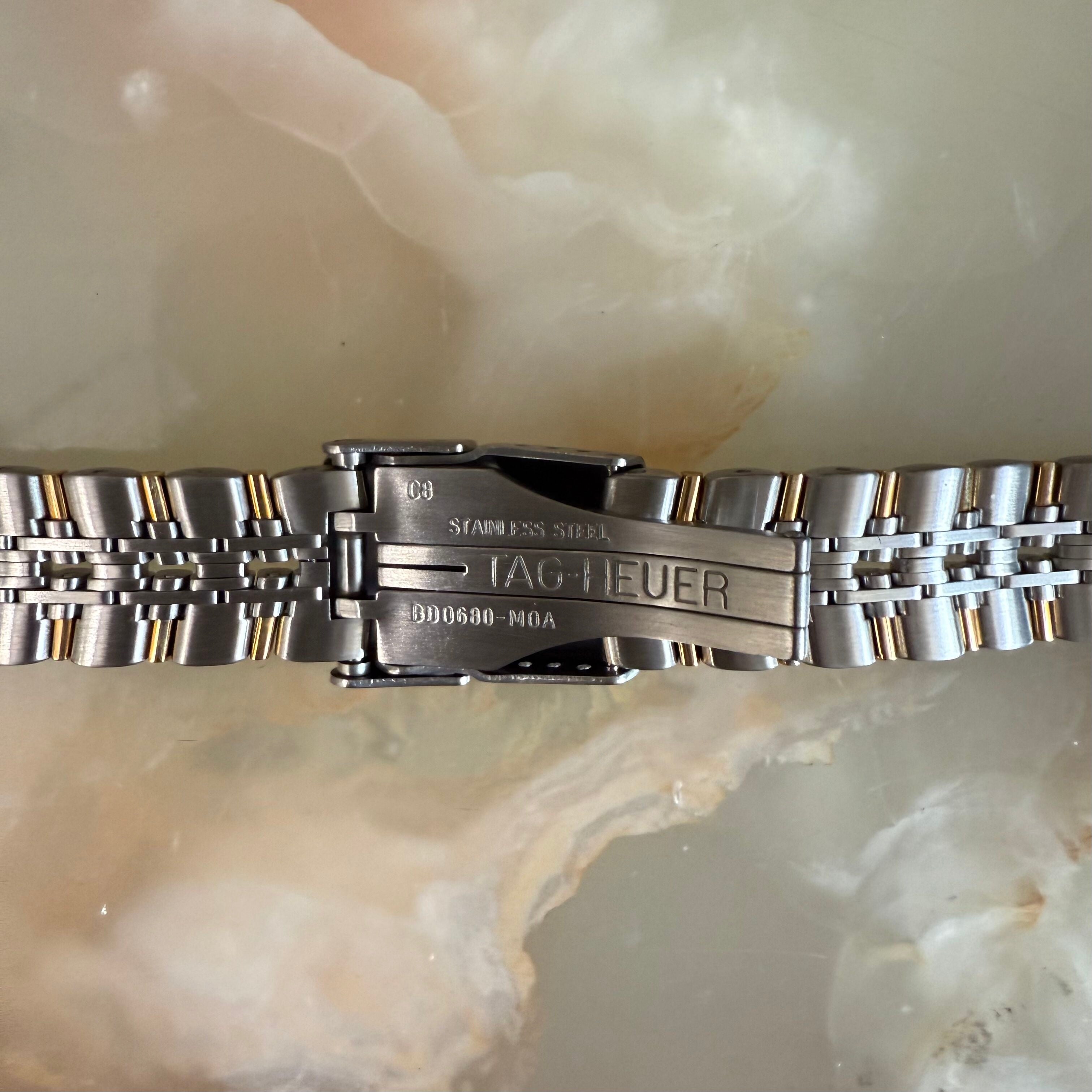 Authentic TAG Heuer 6000 Steel Gold Watch Bracelet 19mm BD0680-MOA