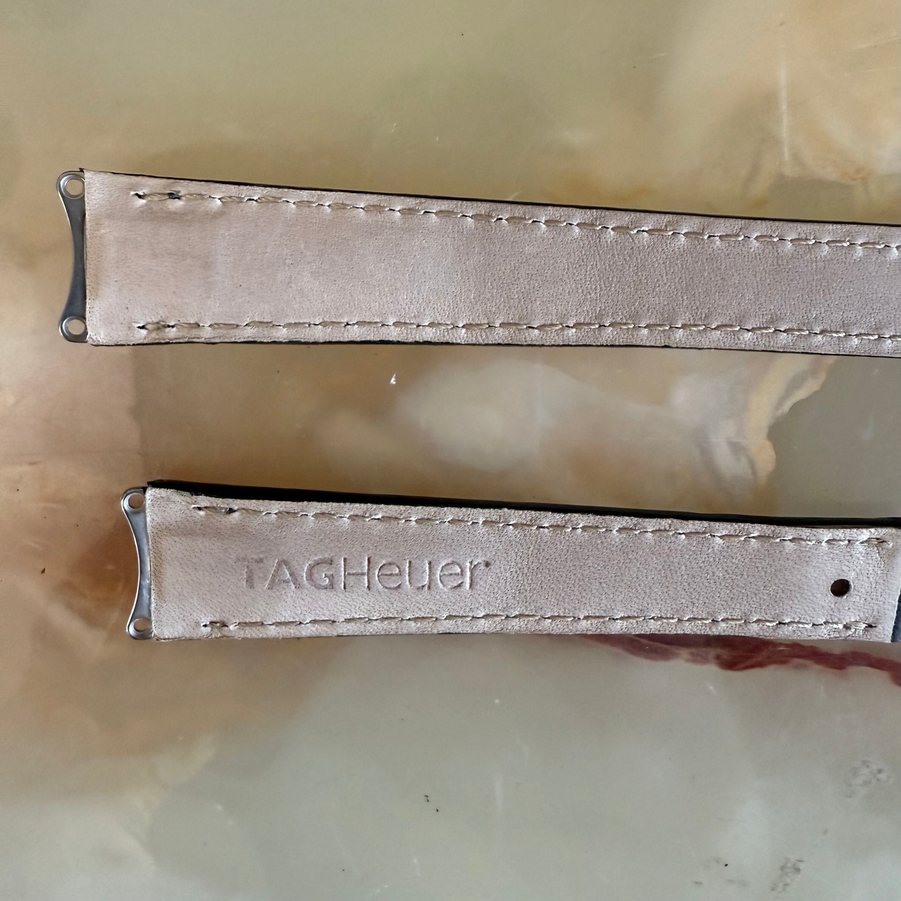 Authentic TAG Heuer Green Alligator Watch Strap Band 15mm