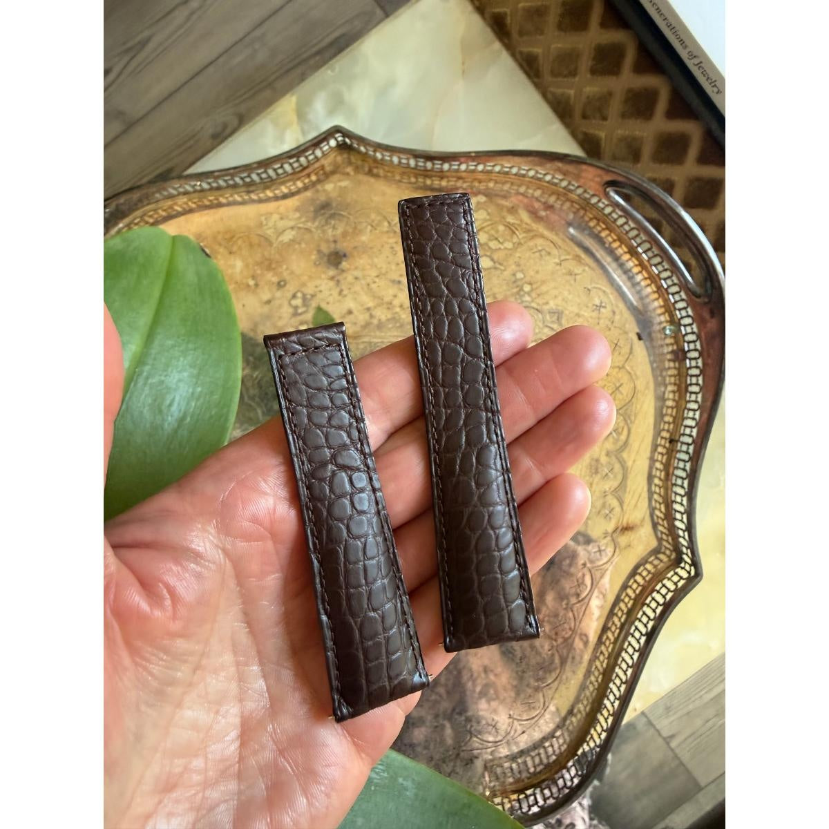 Authentic TAG Heuer Monaco Brown Leather Watch Strap Band 22mm