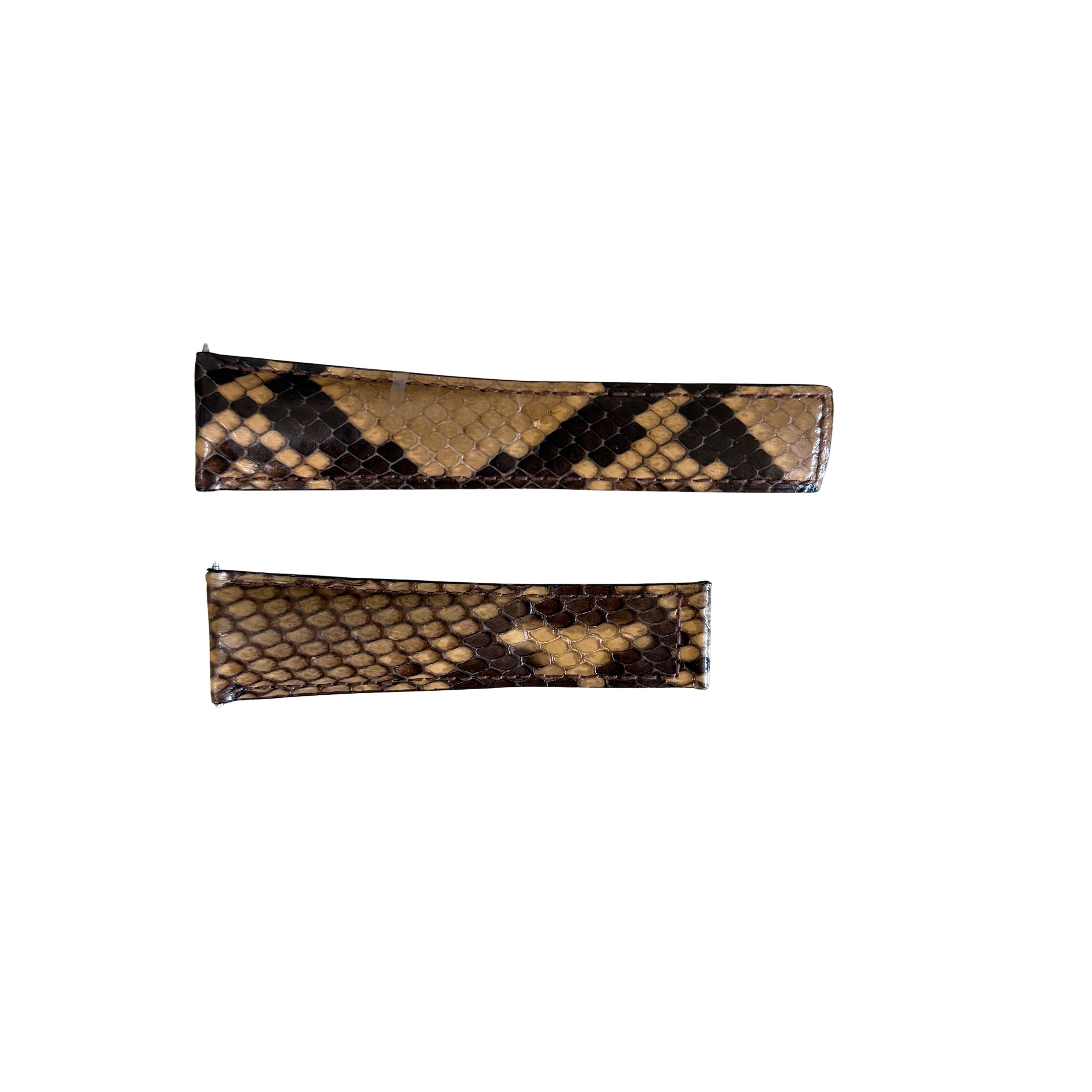 Authentic TAG Heuer Monaco Brown Python Watch Strap Band 22mm FC6187
