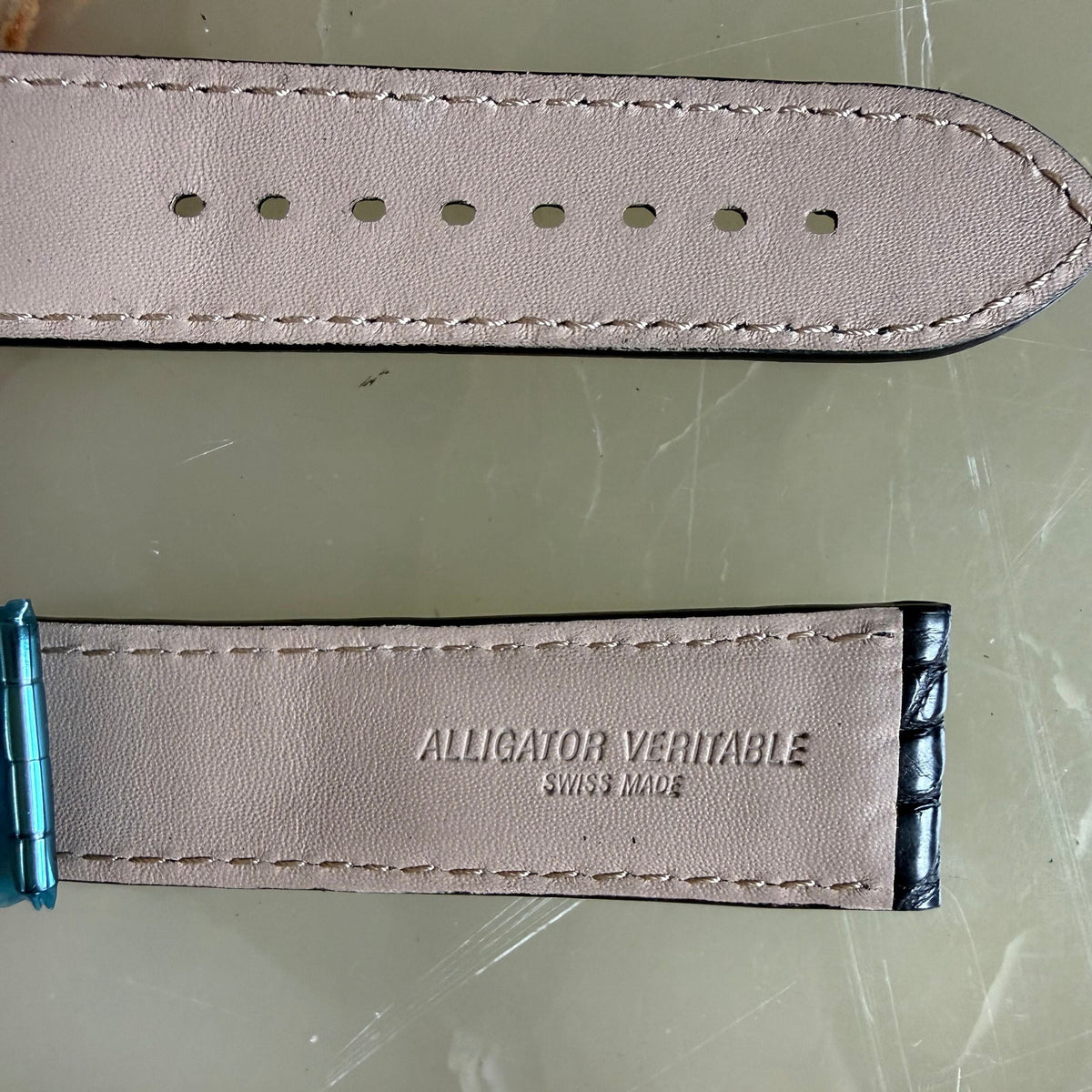 Authentic Tissot Black Alligator Watch Strap Band 20mm w Buckle