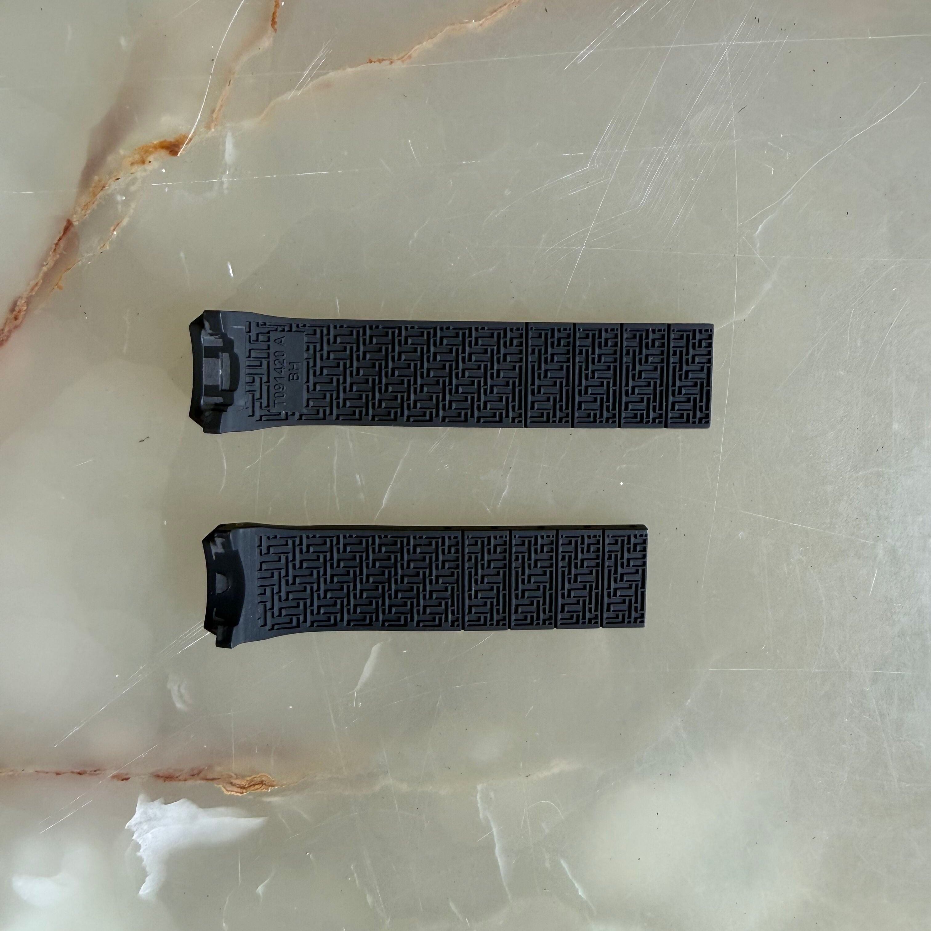 Authentic Tissot Black Rubber Watch Strap Band 22mm T091420ABH