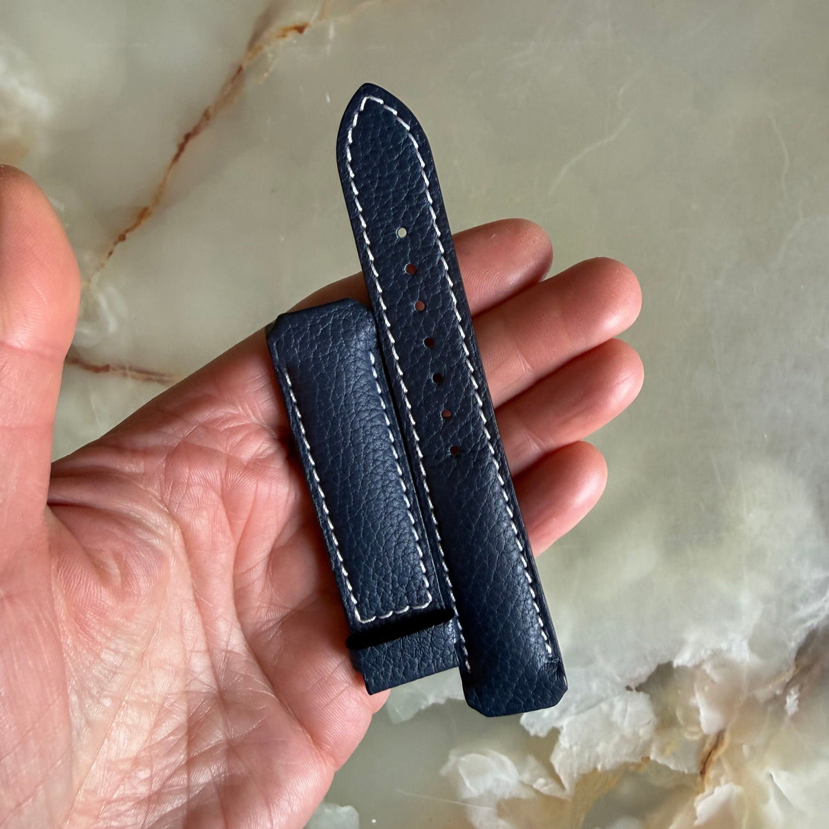 Authentic Tissot Blue Leather Watch Strap Band 20mm