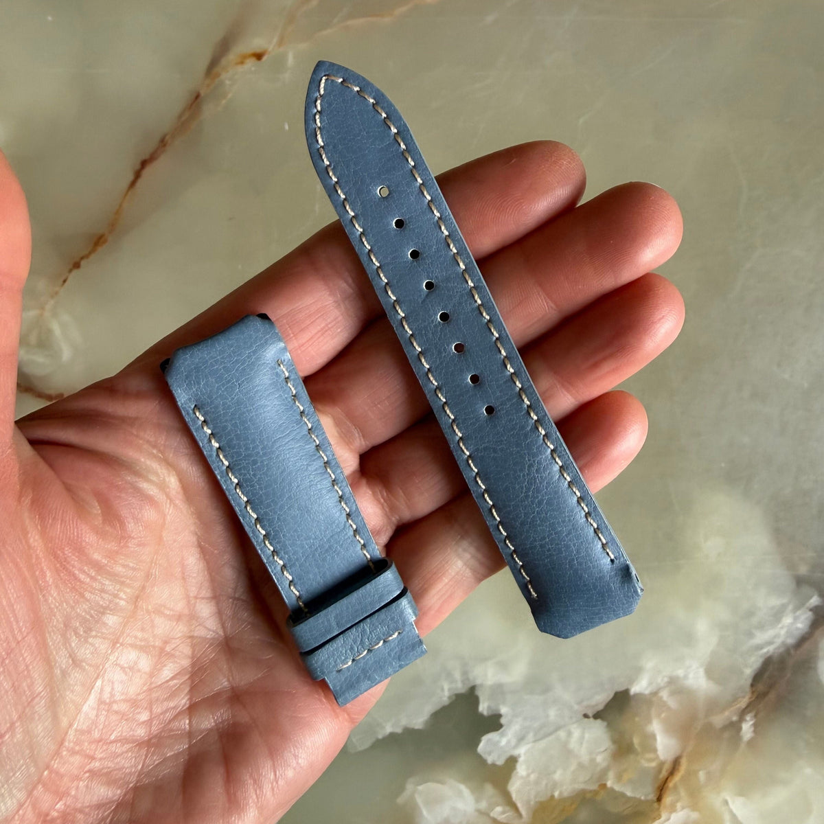 Authentic Tissot Blue Leather Watch Strap Band 20mm