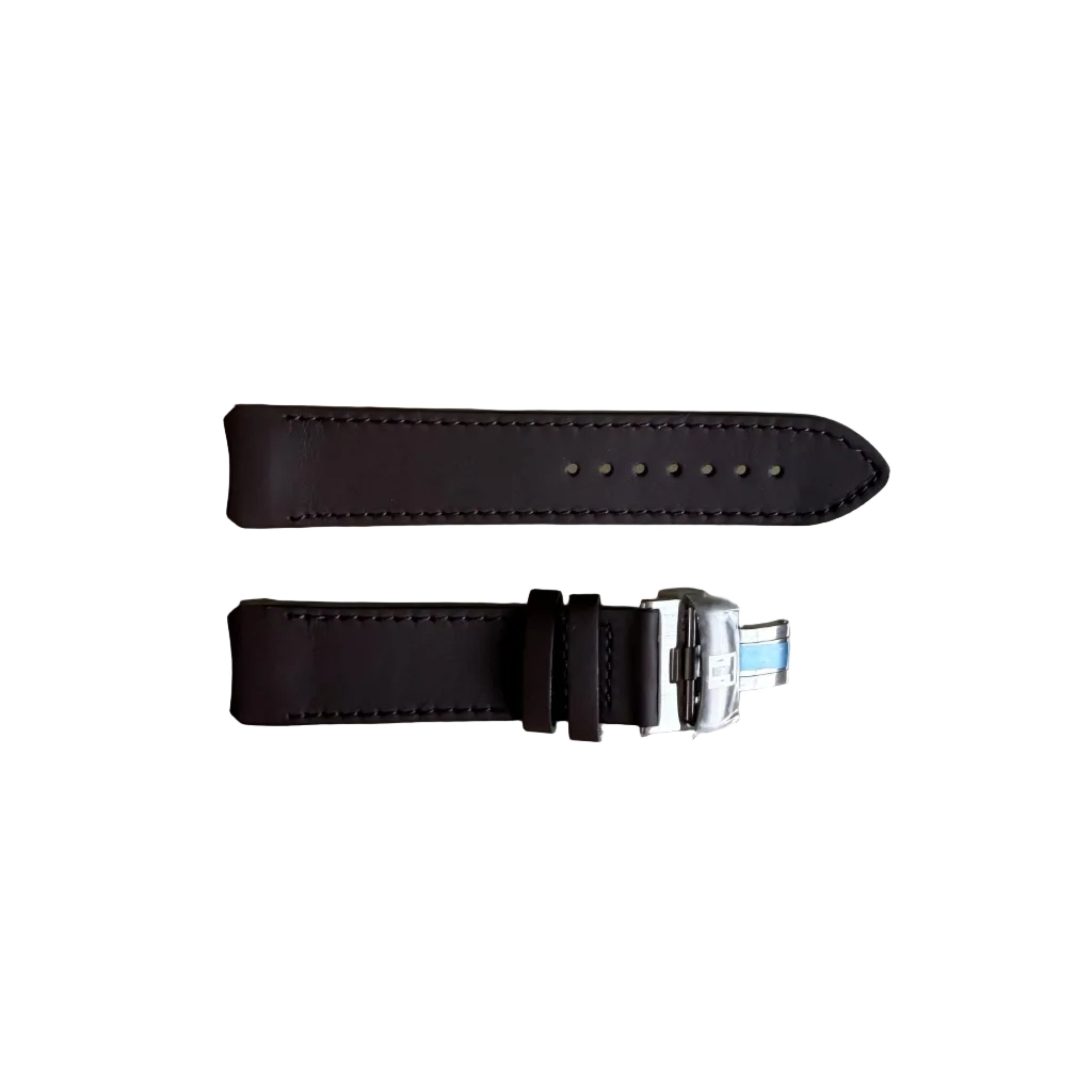 Authentic Tissot Brown Leather Watch Strap Band 21mm w Buckle TTR-33