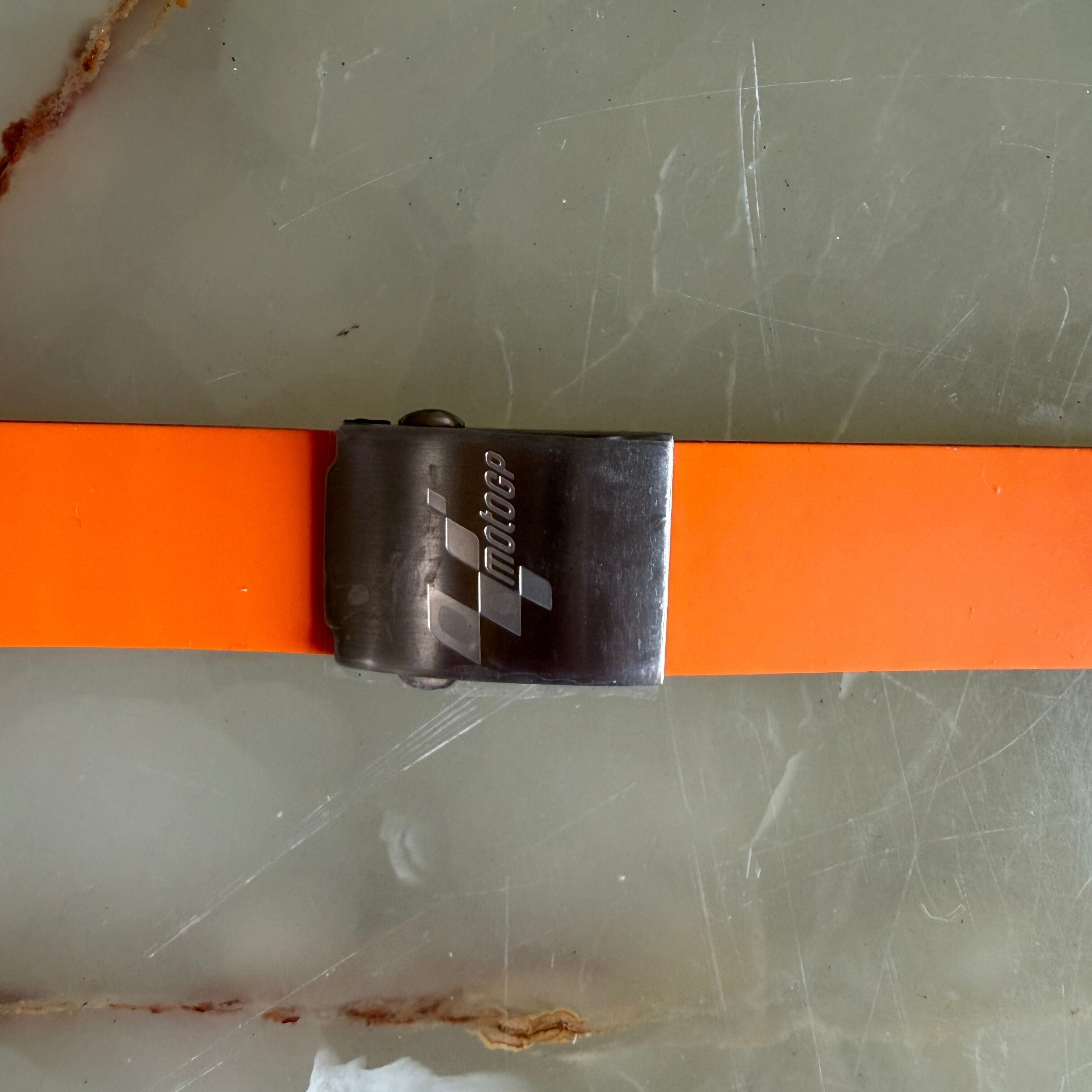 Authentic Tissot Orange Rubber Watch Strap Band 18mm w Buckle T048417ABH