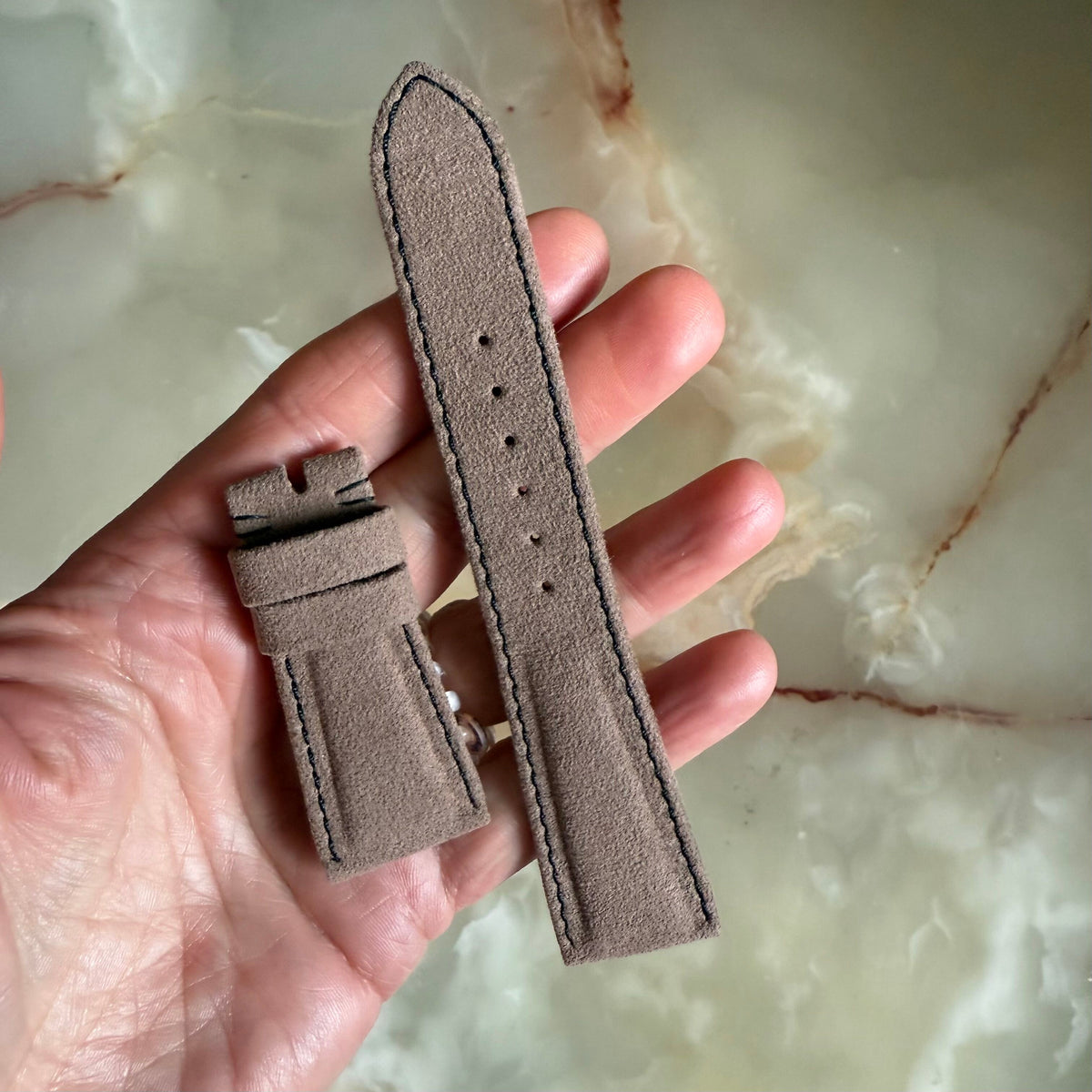 Authentic Tudor Beige Suede Watch Strap Band 24mm B220-615-Q1