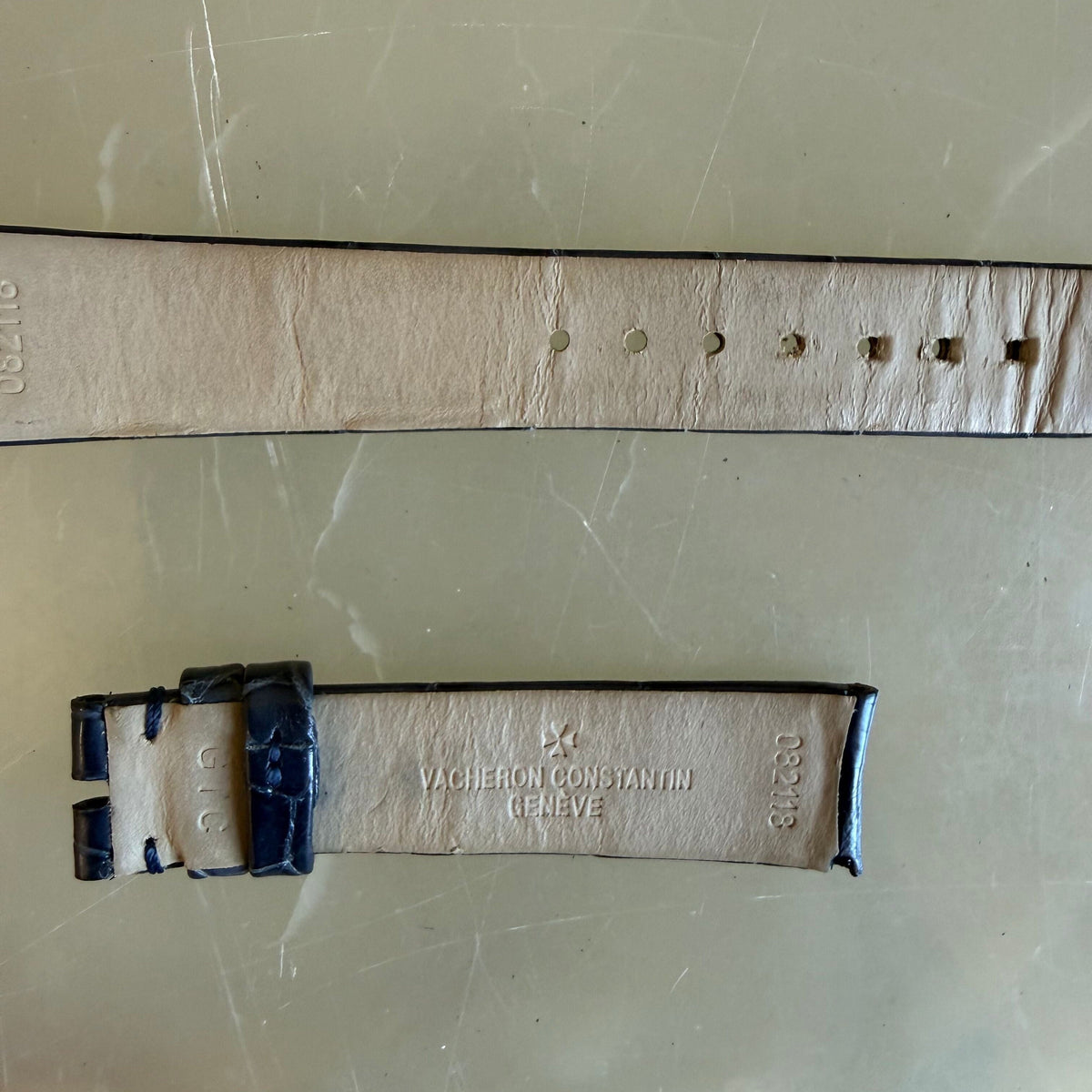 Authentic Vacheron Constantin Alligator Dark Grey Watch Band Strap 16mm