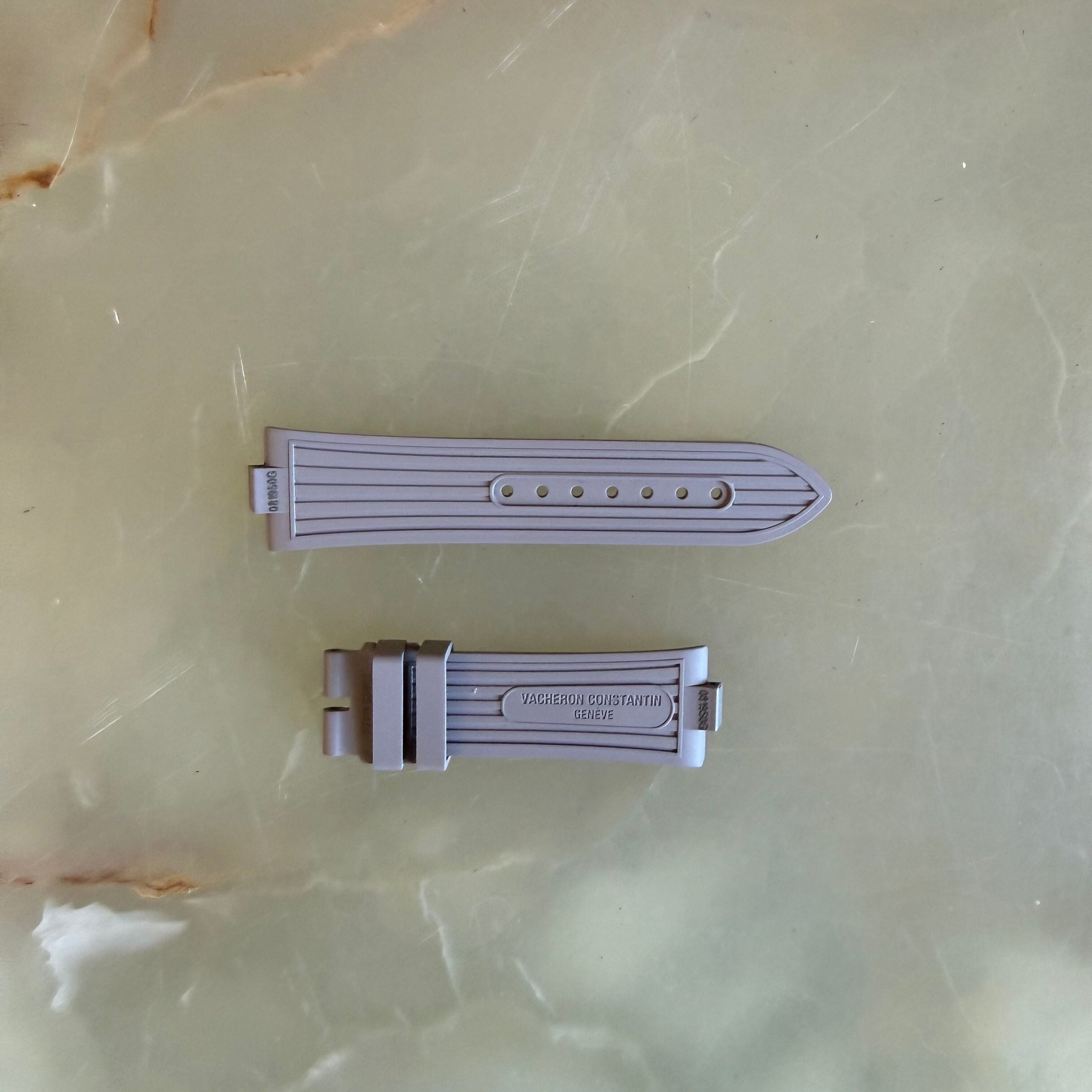 Authentic Vacheron Constantin Overseas Rubber Grey Watch Band Strap 21mm