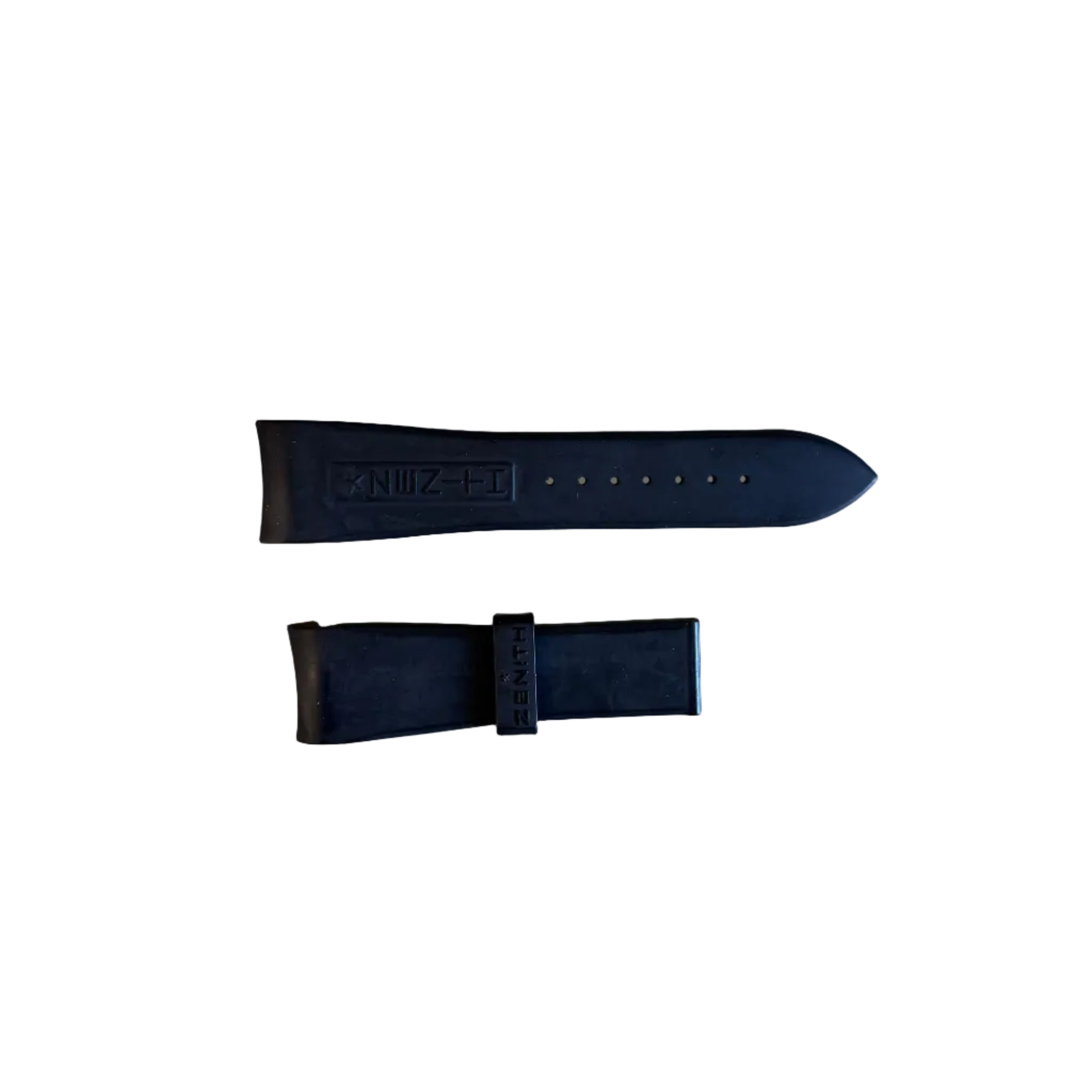 Authentic Zenith Black Rubber Watch Strap Band 22mm