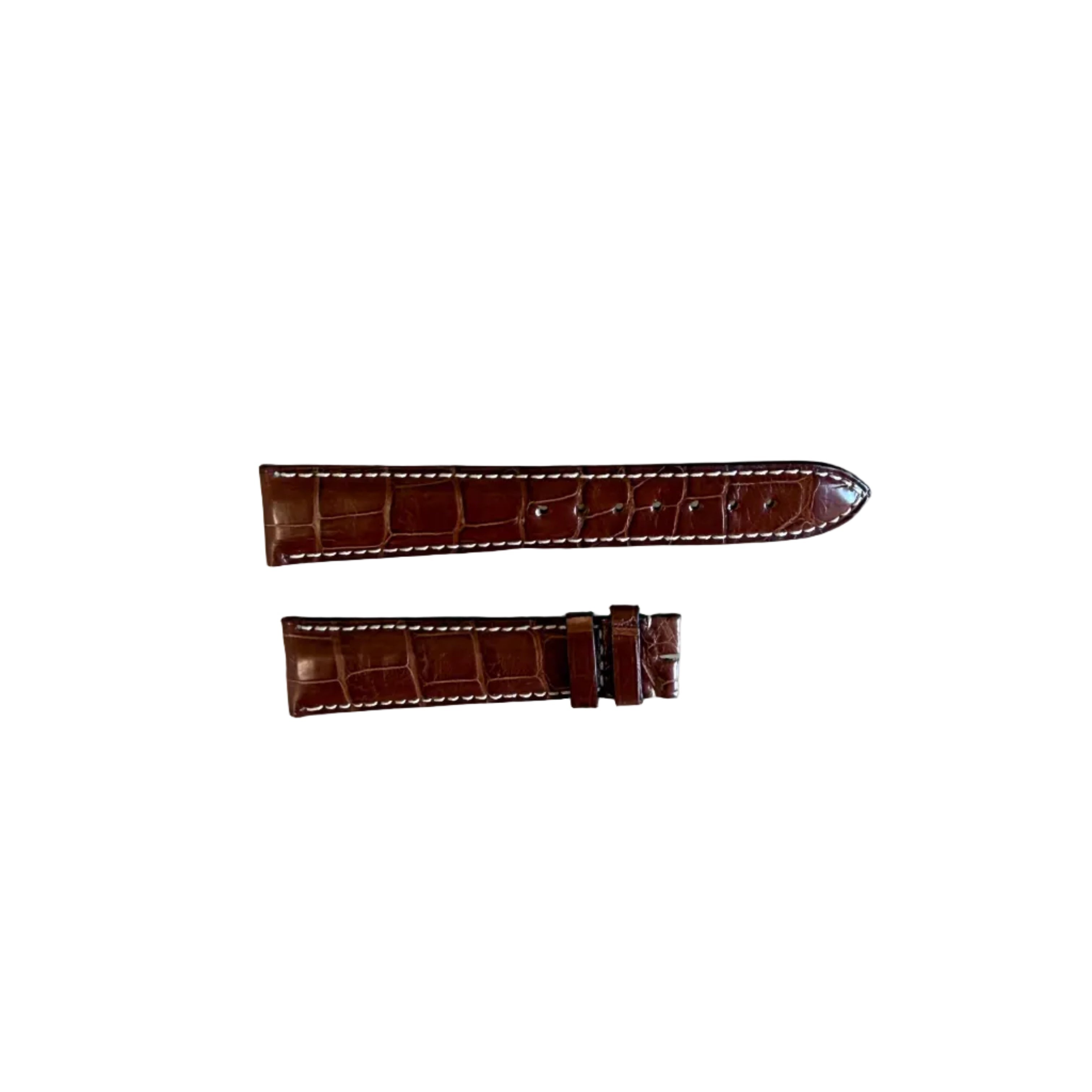 Authentic Zenith Brown Alligator Watch Strap Band 19mm 19-478