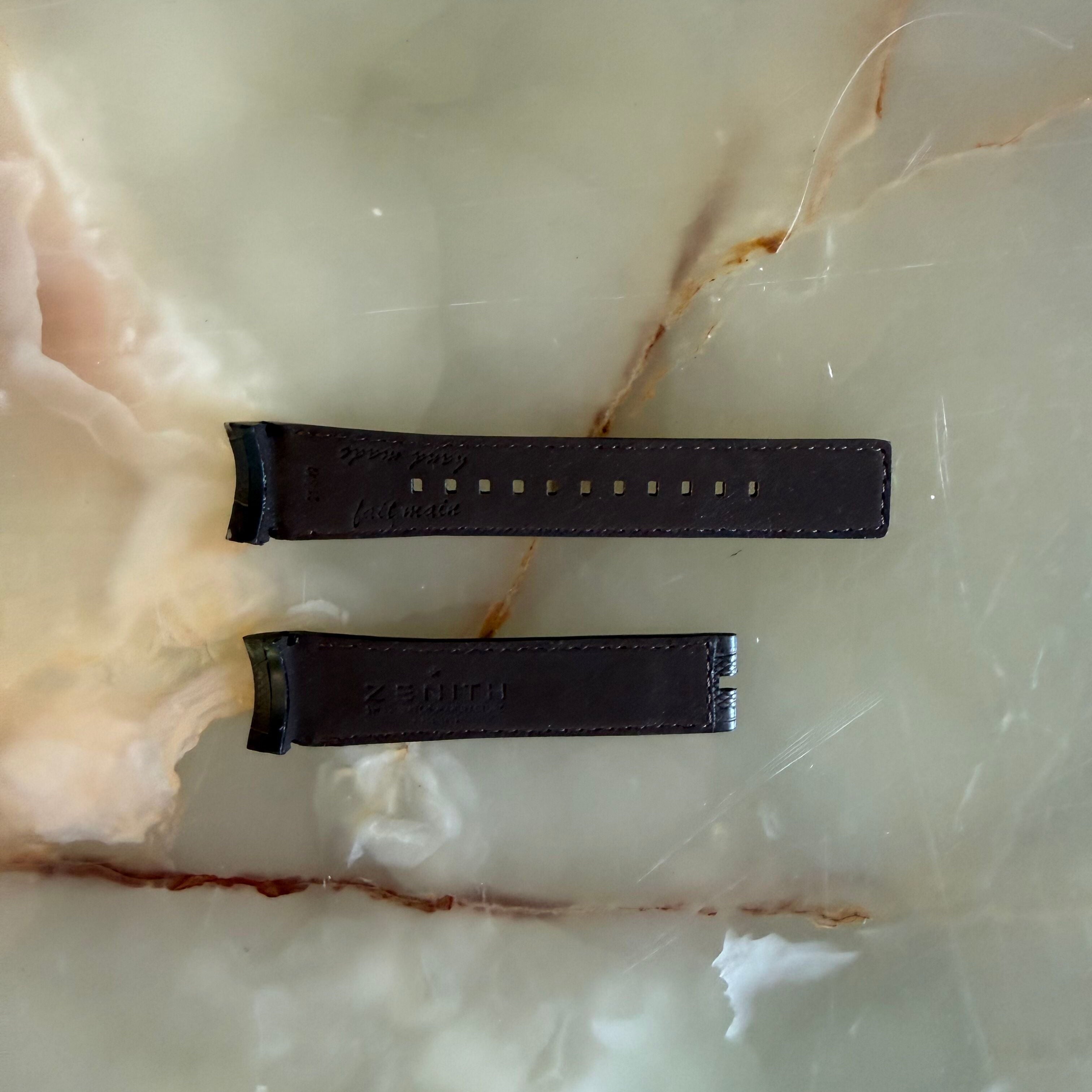 Authentic Zenith Brown Leather Watch Strap Band 21mm 21-649