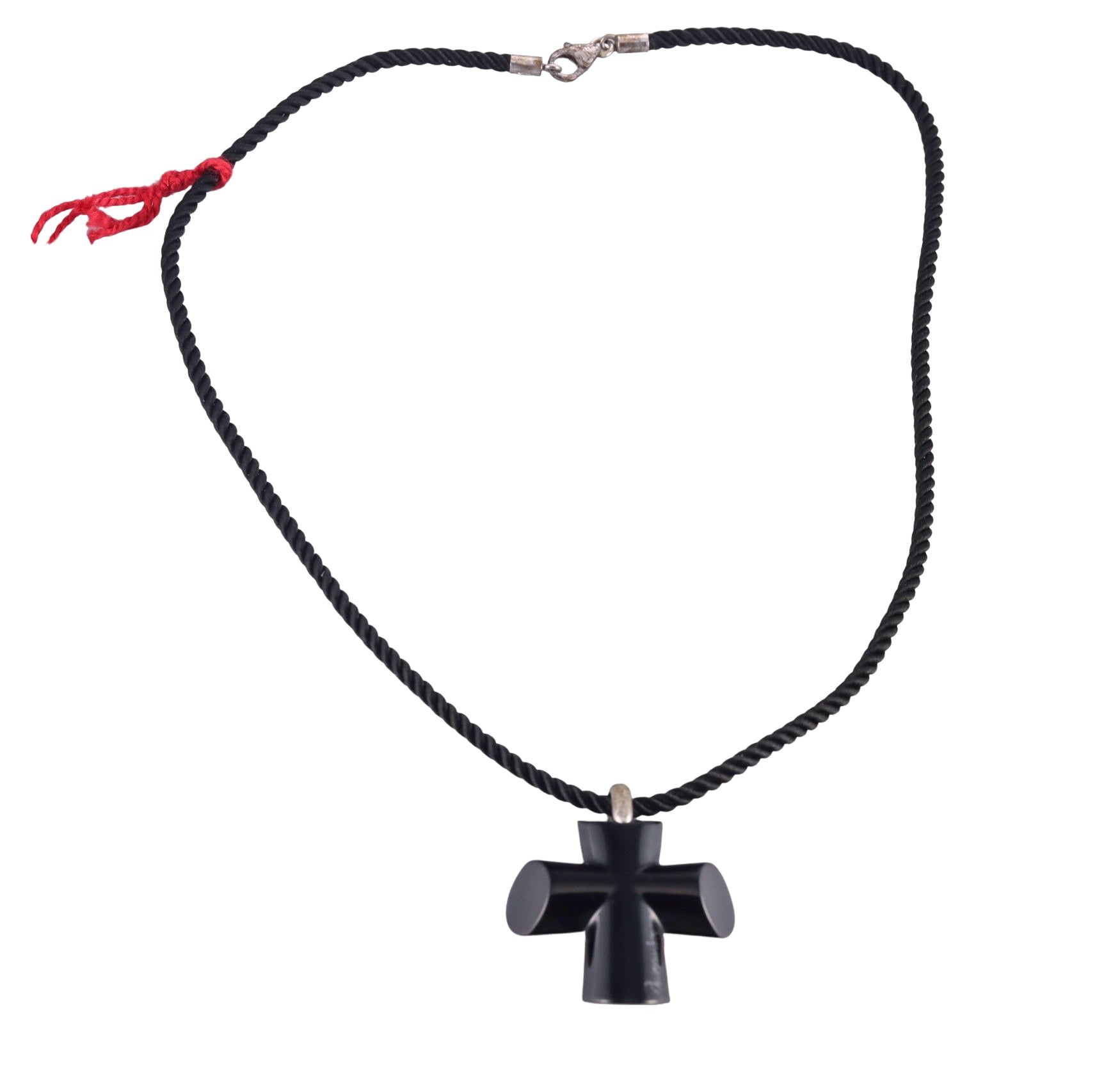 Baccarat Eden SilverBlack Crystal Cross Pendant Necklace