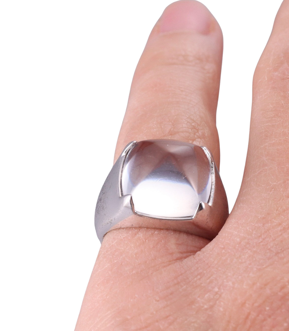 Baccarat Jewelry Sterling Silver Crystal Ring