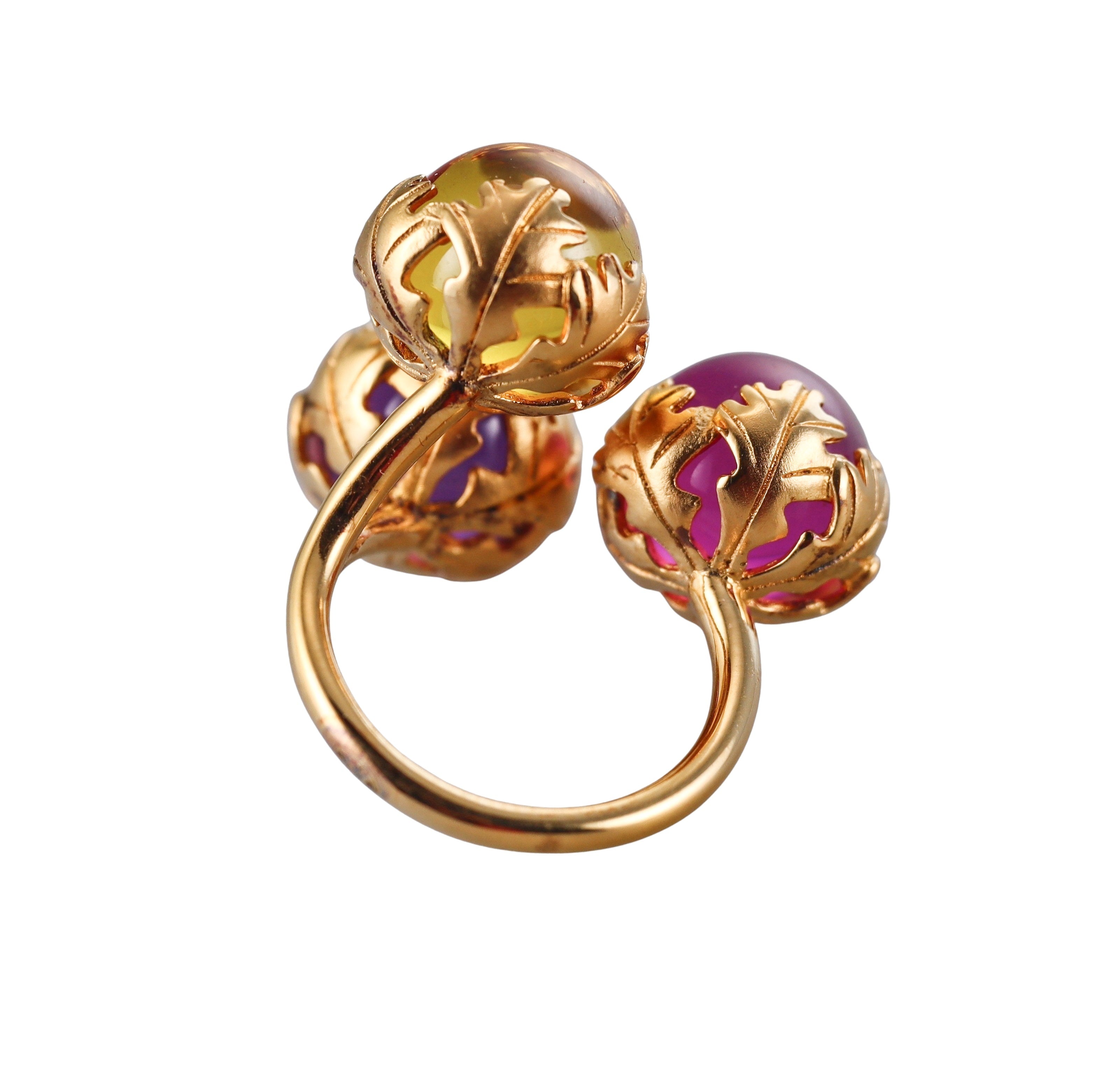 Baccarat 18k Gold Vermeil  Sterling Silver Murmure Ring 2612535