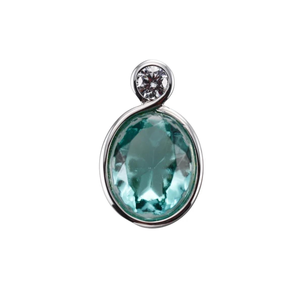 Baccarat Crystal Croise Sterling Silver Turquoise Pendant 2812945