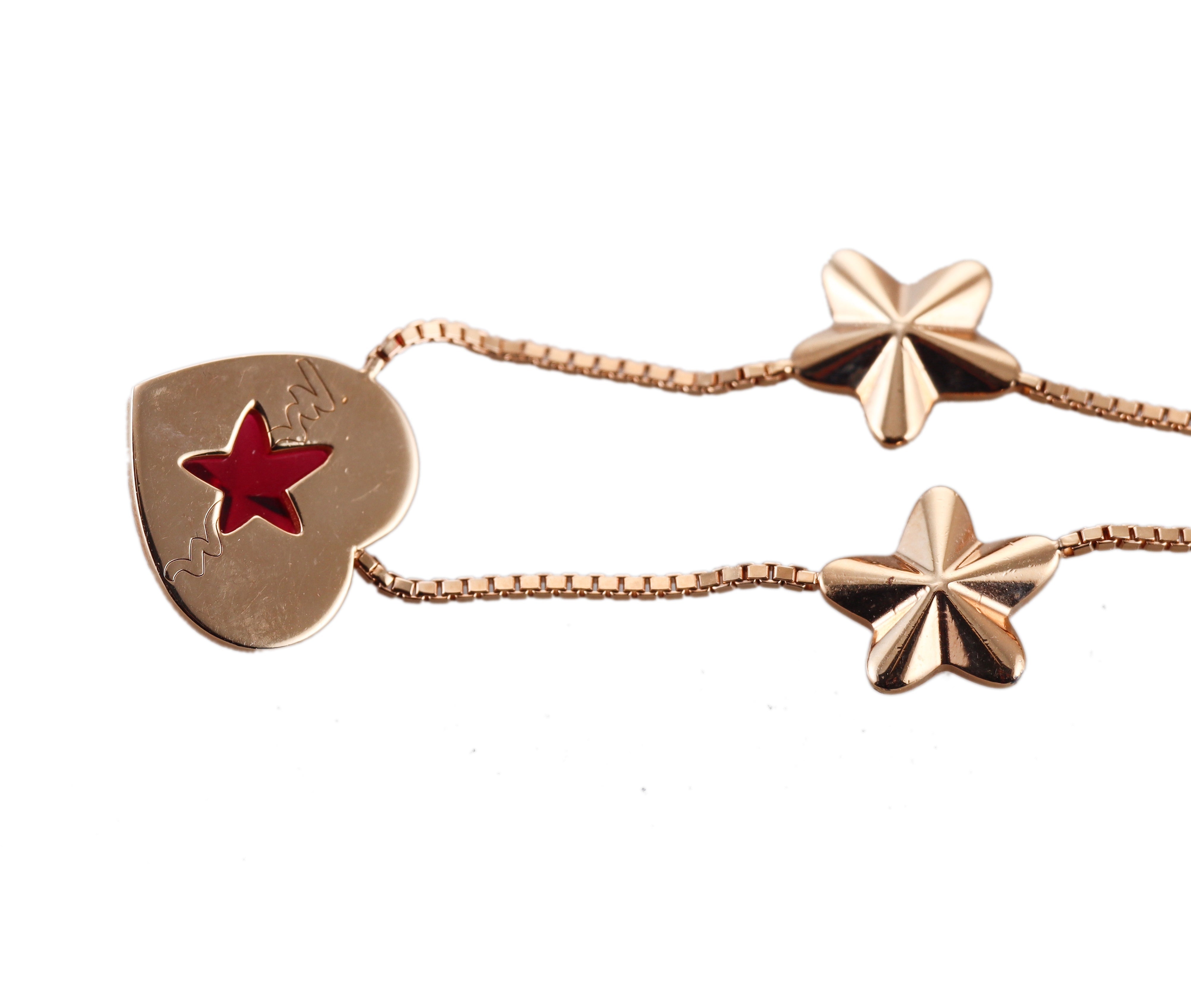 Baccarat Etoile Mon Coeur 18k Gold Vermeil Sterling Silver Heart & Star
