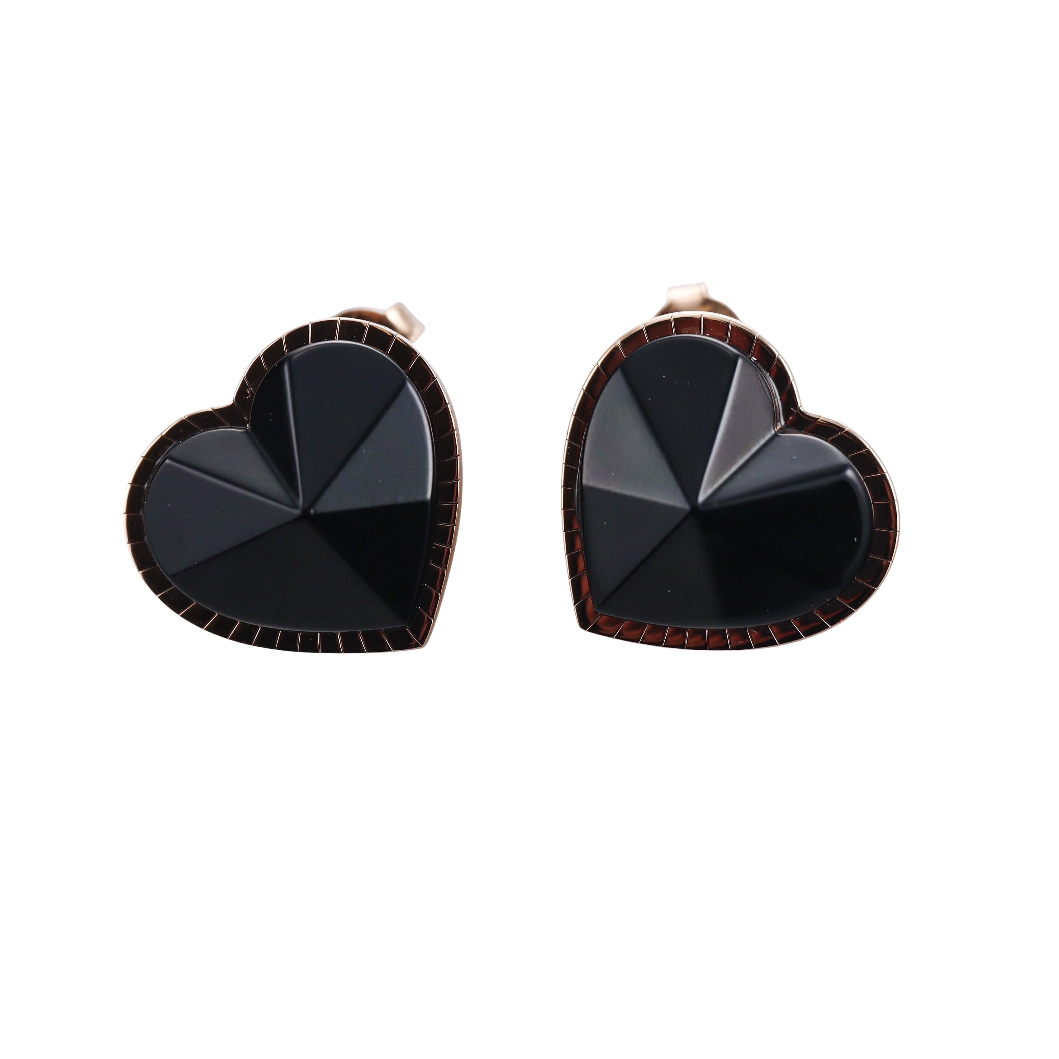 Baccarat Etoile Mon Coeur Crystal Gold Vermeil Sterling Silver Heart Earrings