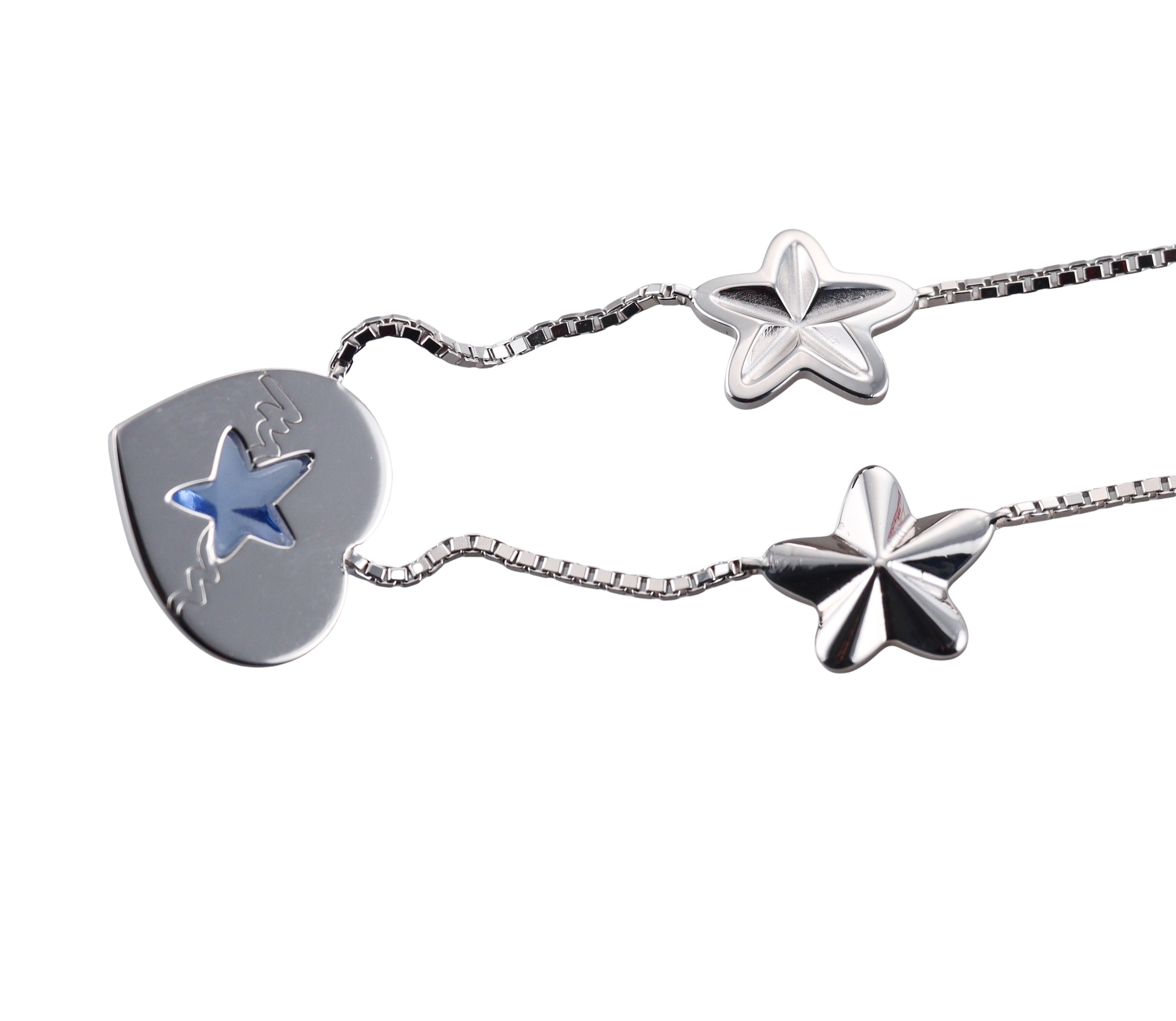 Baccarat Etoile Mon Coeur Sterling Silver Heart Necklace 2812855