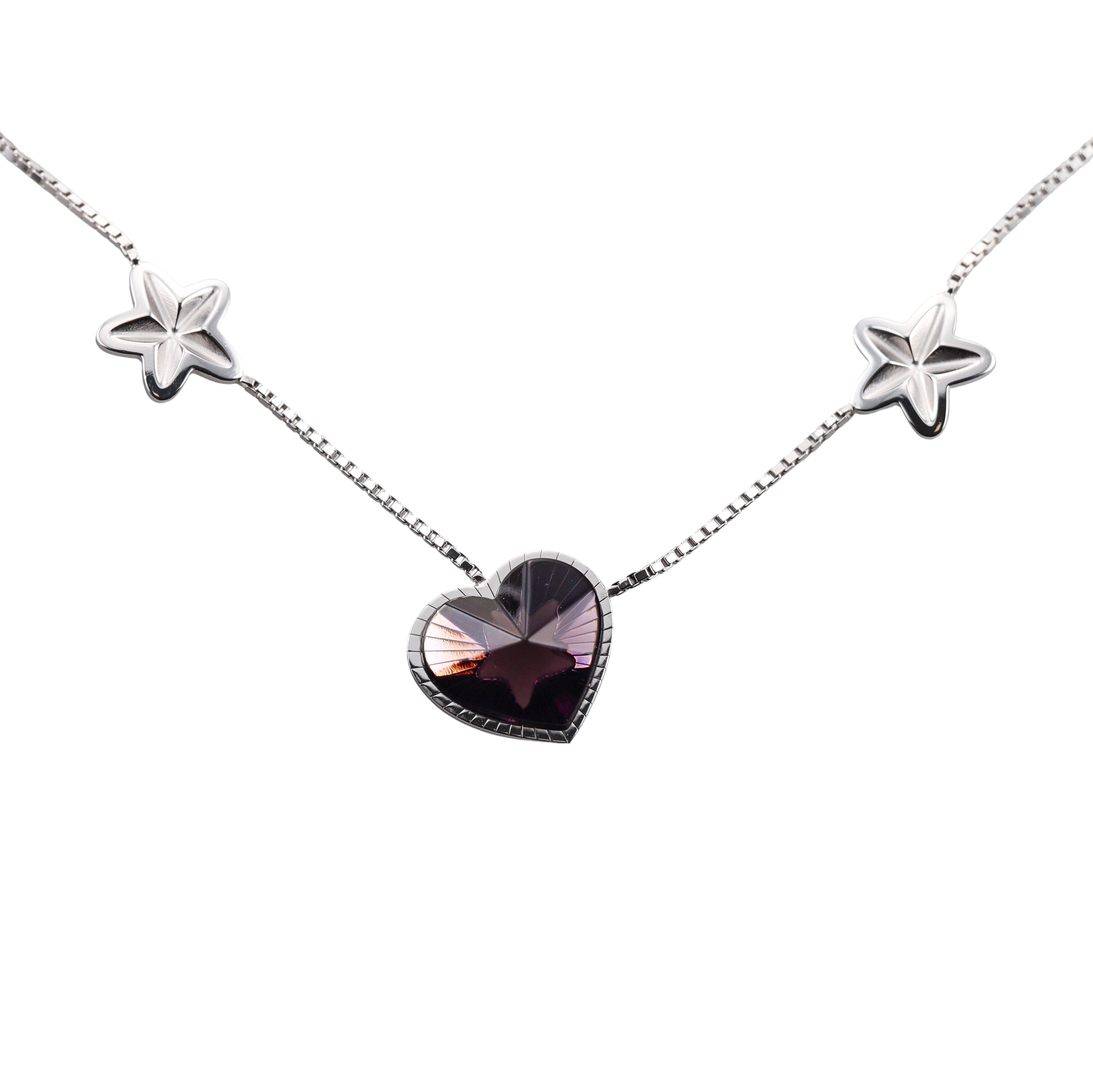 Baccarat Etoile Mon Coeur Sterling Silver Heart & Star Necklace 2812857