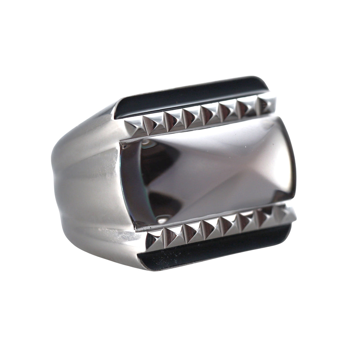 Baccarat Louxor Sterling Silver Gray Crystal Statement Ring 2808038