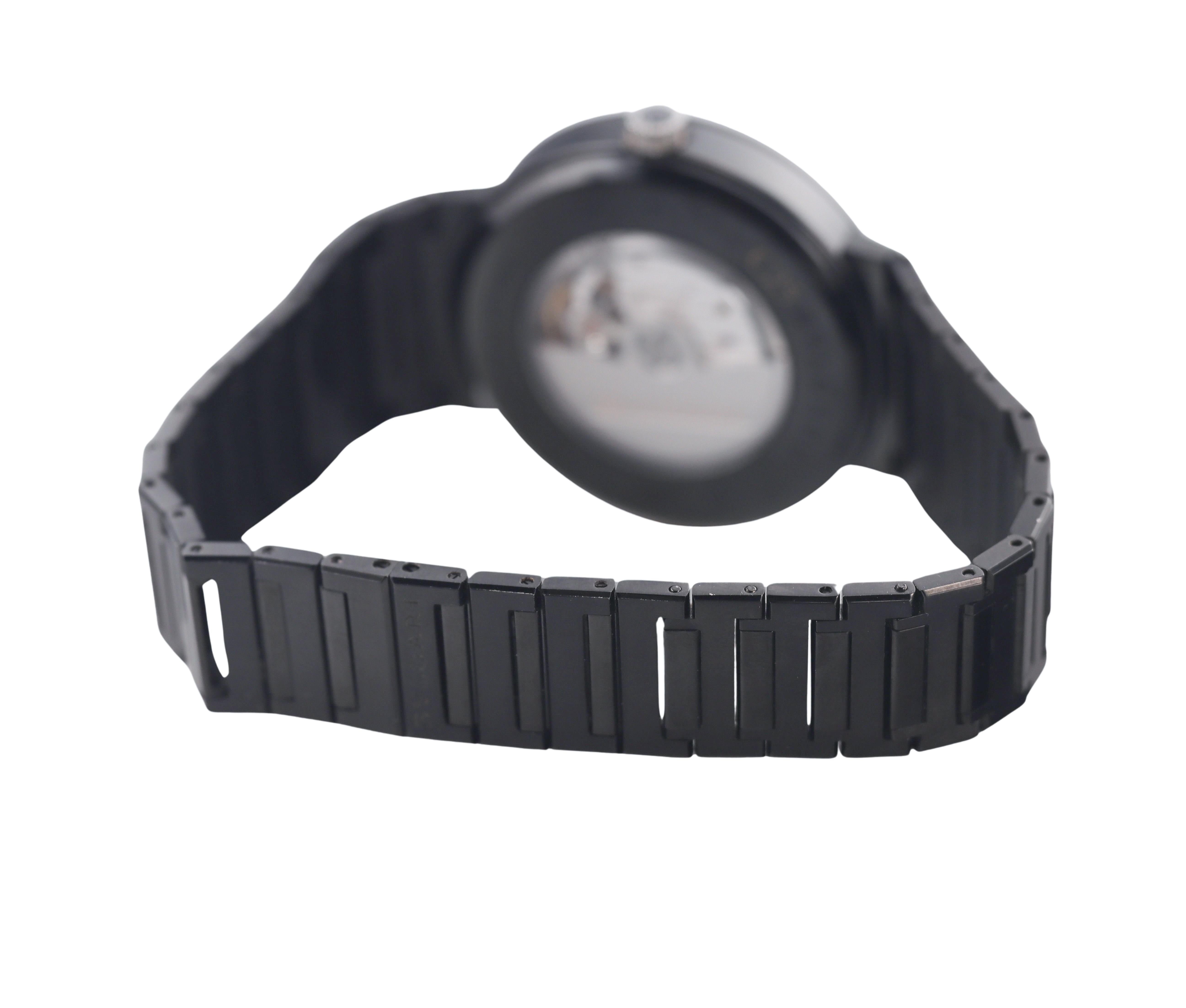 Bulgari Black Stainless Steel Automatic Watch BB 41 S