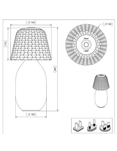 Brand New  Baccarat Candy Light Baby Lamp Black 2802245
