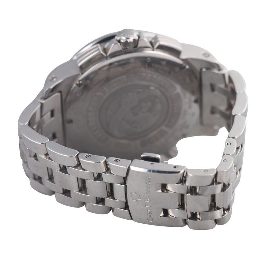 Carl Bucherer Patravi TravelTec GMT 46.6 Steel Chronograph Automatic Watch 10620