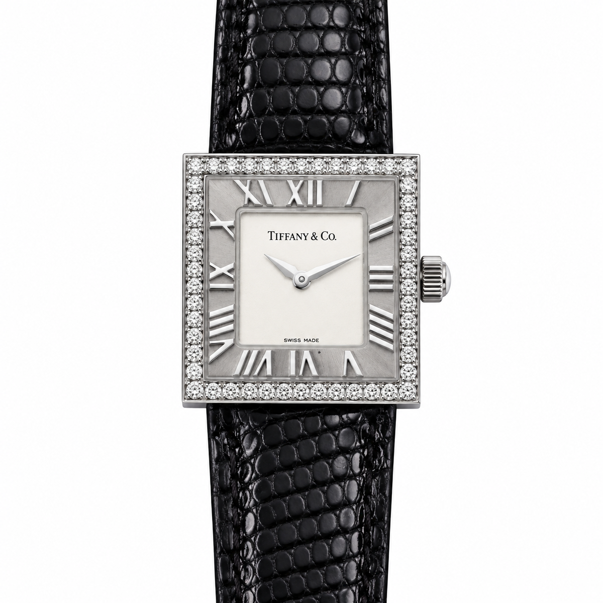Tiffany & Co Atlas 18k Gold Diamond Cocktail Watch