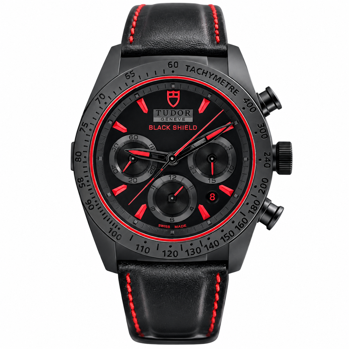 Tudor Fastrider Black Shield Ceramic Black Dial Chronograph Watch 42000CR