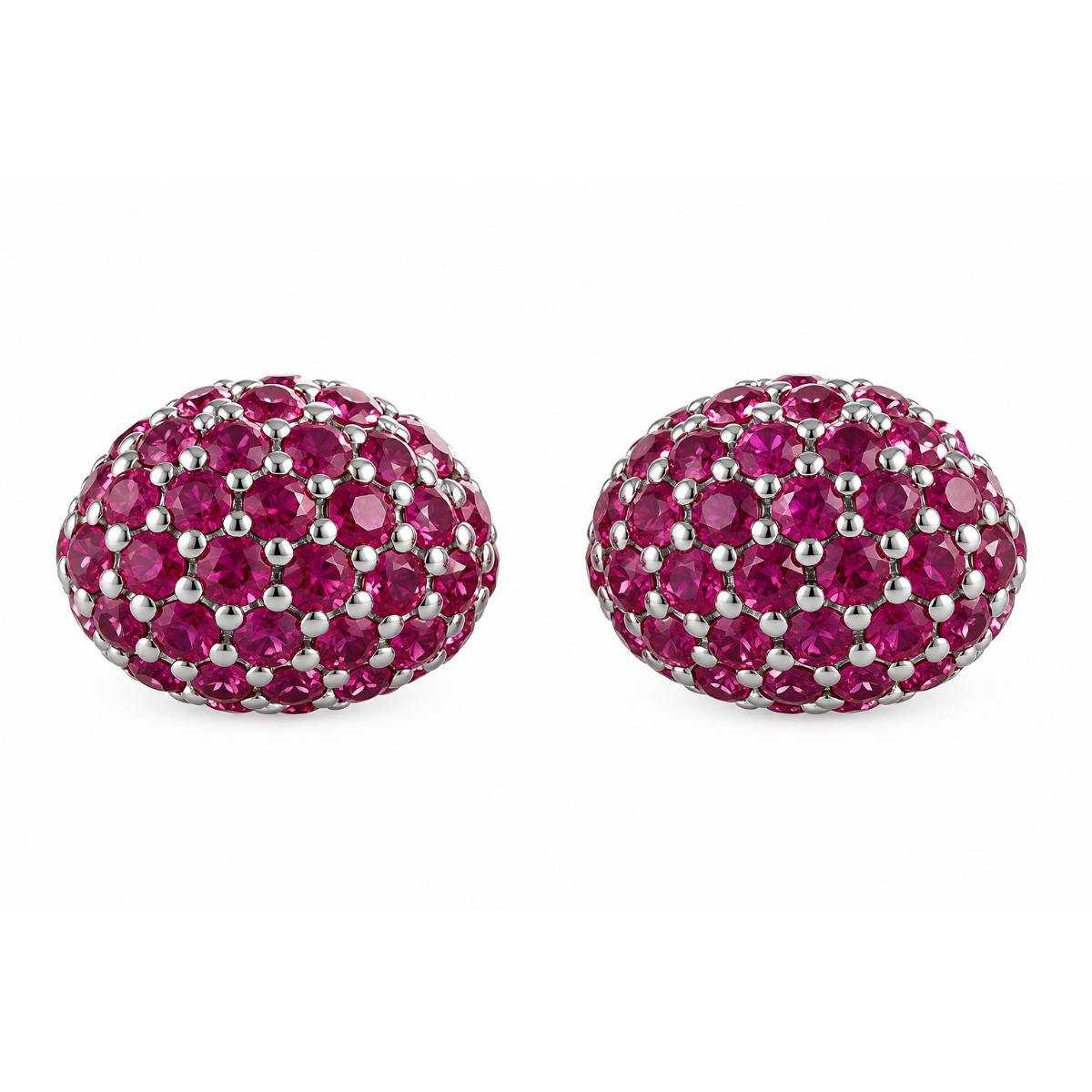 18k Gold Roberto Coin Pink Sapphire Earrings
