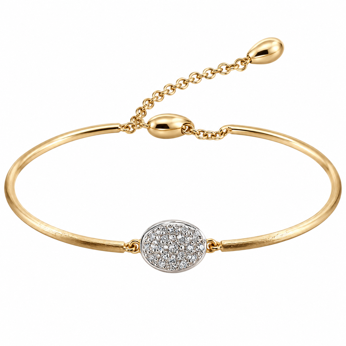 Marco Bicego Siviglia 18K Gold Diamond Semi-Rigid Bracelet