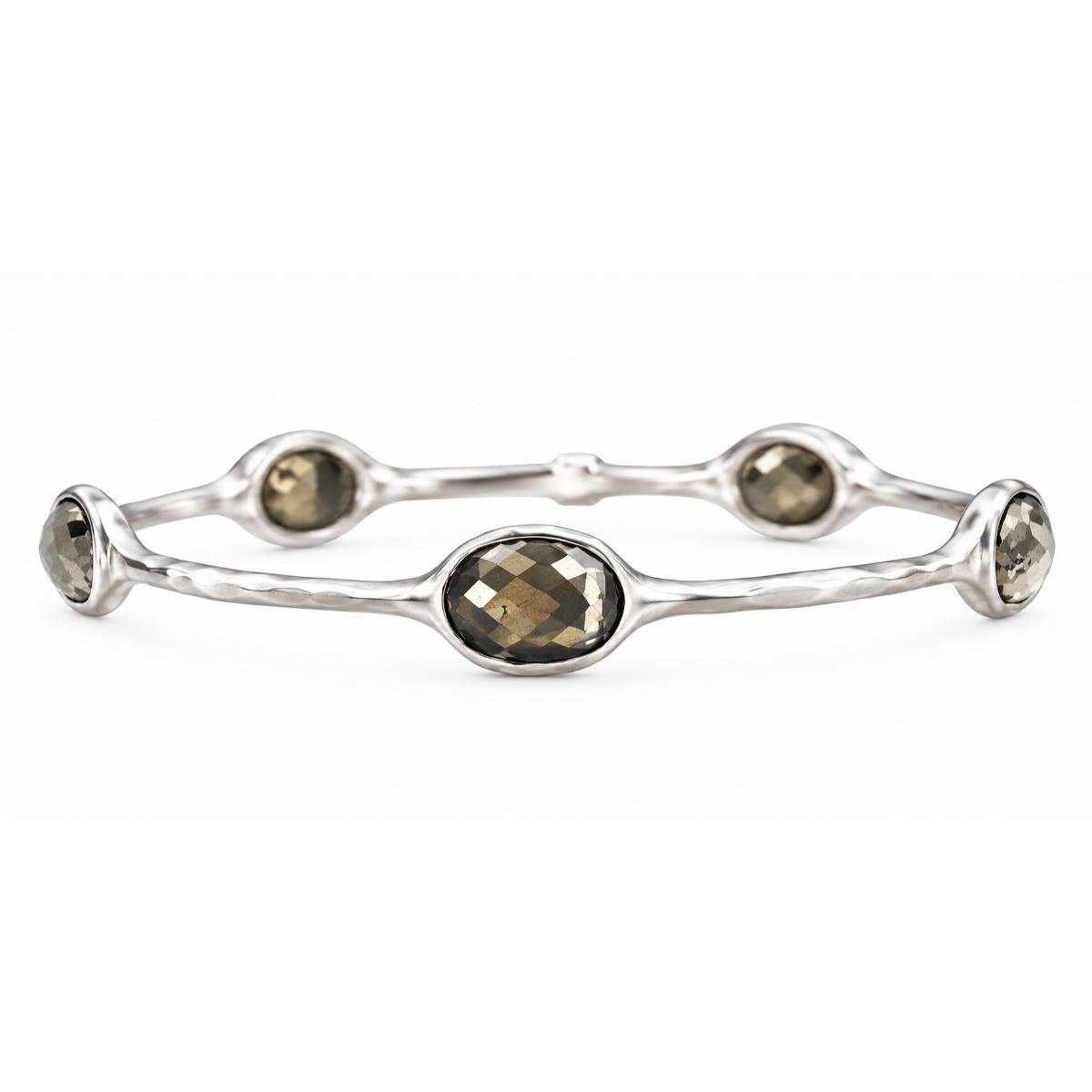 Ippolita Wonderland Sterling Silver Pyrite Bangle Bracelet