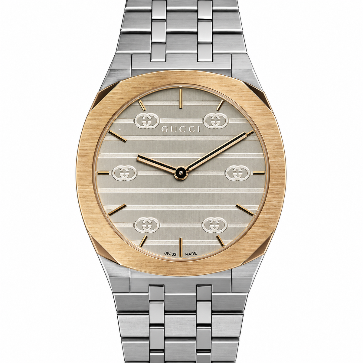 Gucci 25H 38mm Two Tone Men's Watch YA163403