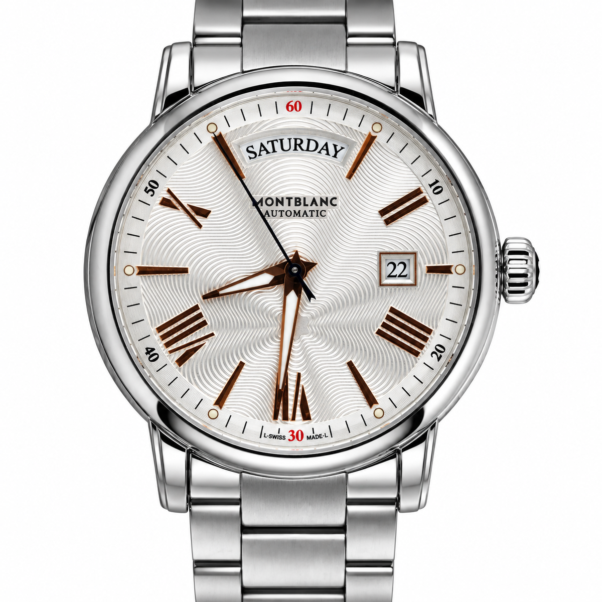 Montblanc 4810 Automatic Guilloche Dial Day Date Watch 114854