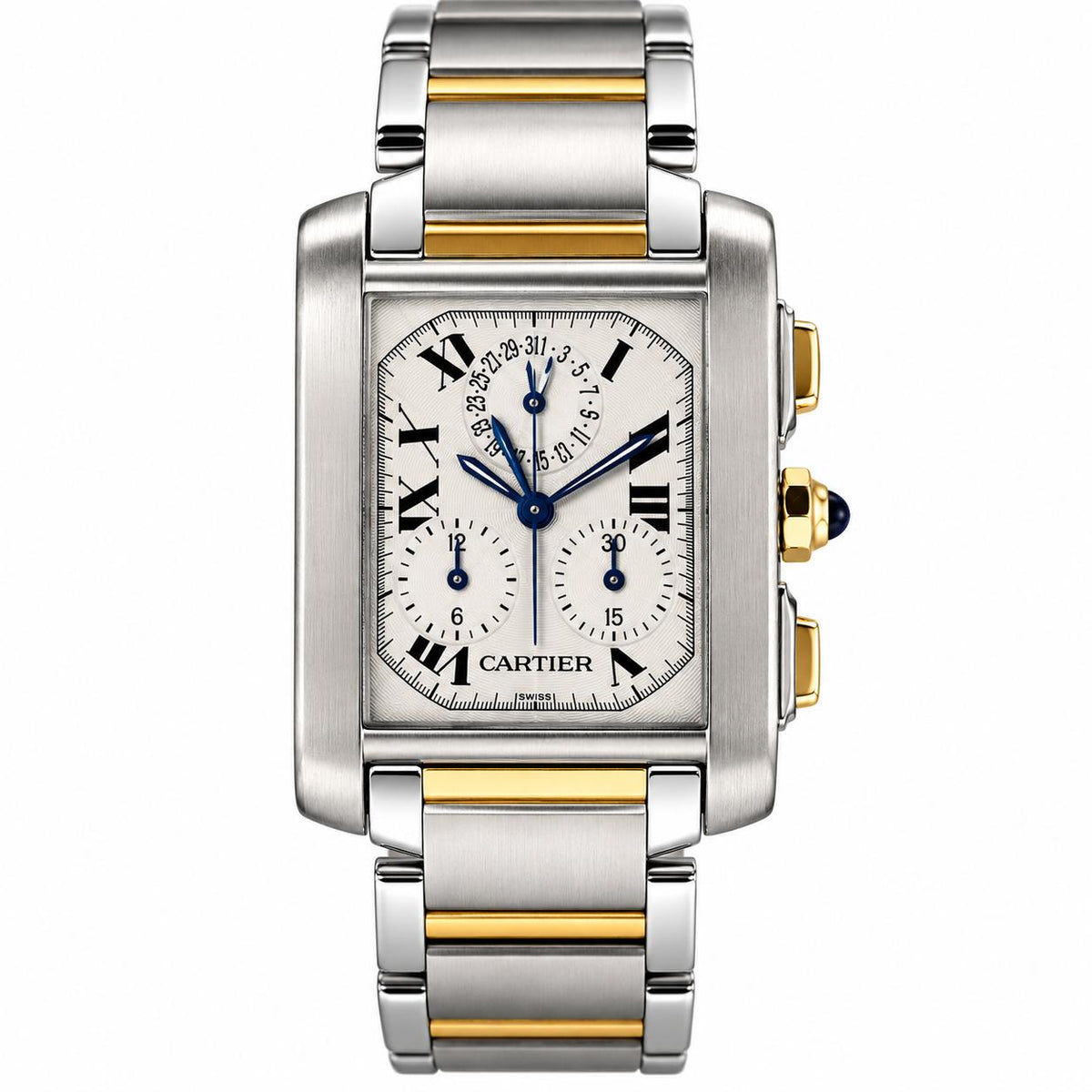 Cartier Tank Francaise Chronoflex Two Tone Automatic Watch 2303