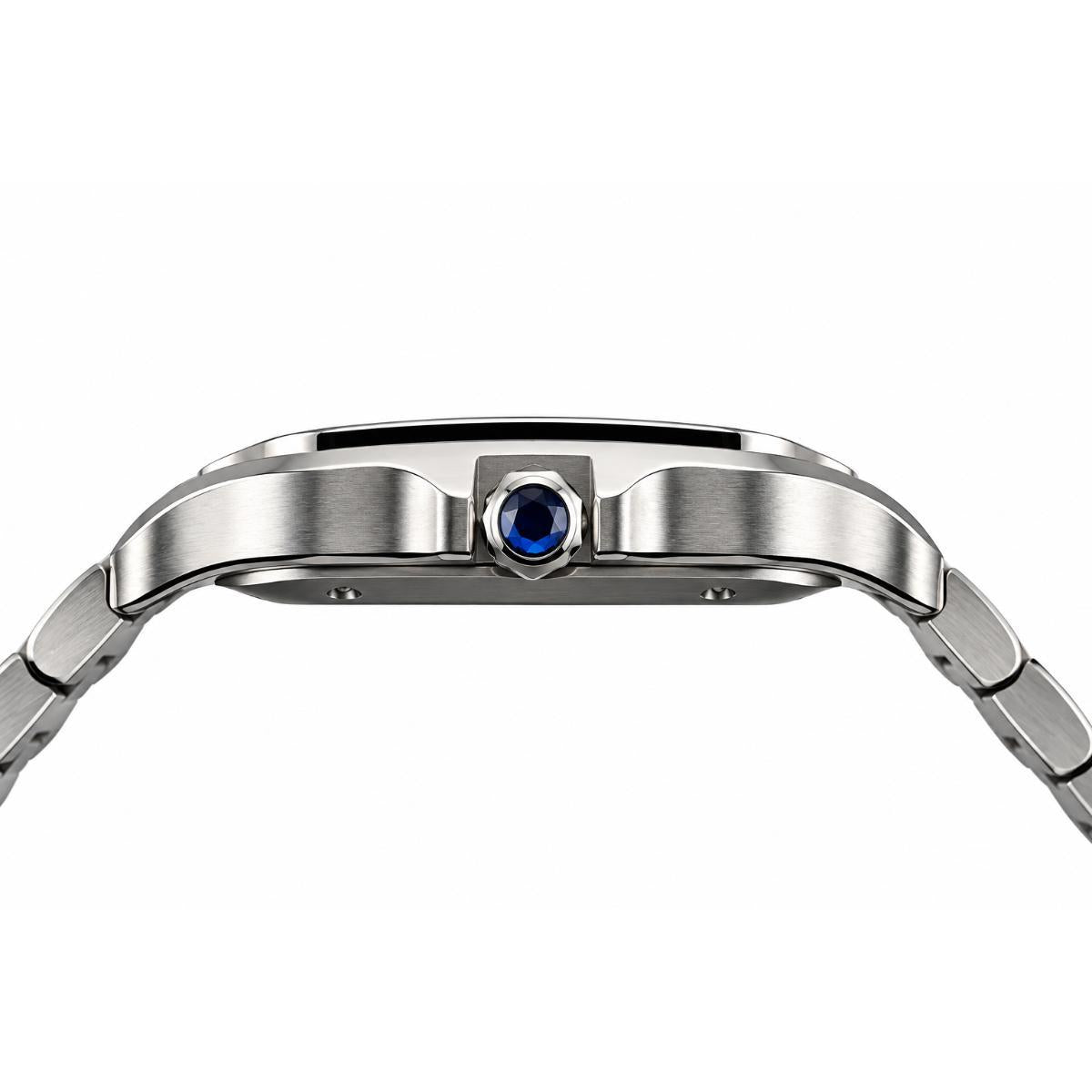 Santos de Cartier Medium Model Blue Dial Steel Automatic Watch WSSA0063