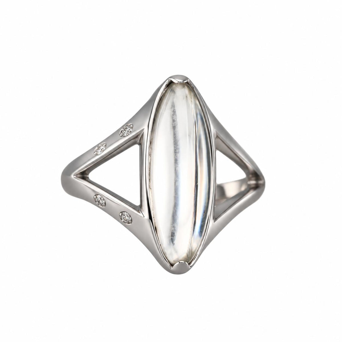 Lalique Crystal Eclat Sterling Silver Ring 10185800 DIMA CHECK PRICE