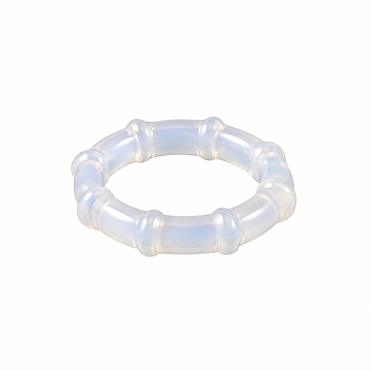 Lalique Soulmates White Opalescent Crystal Band Ring 10315900