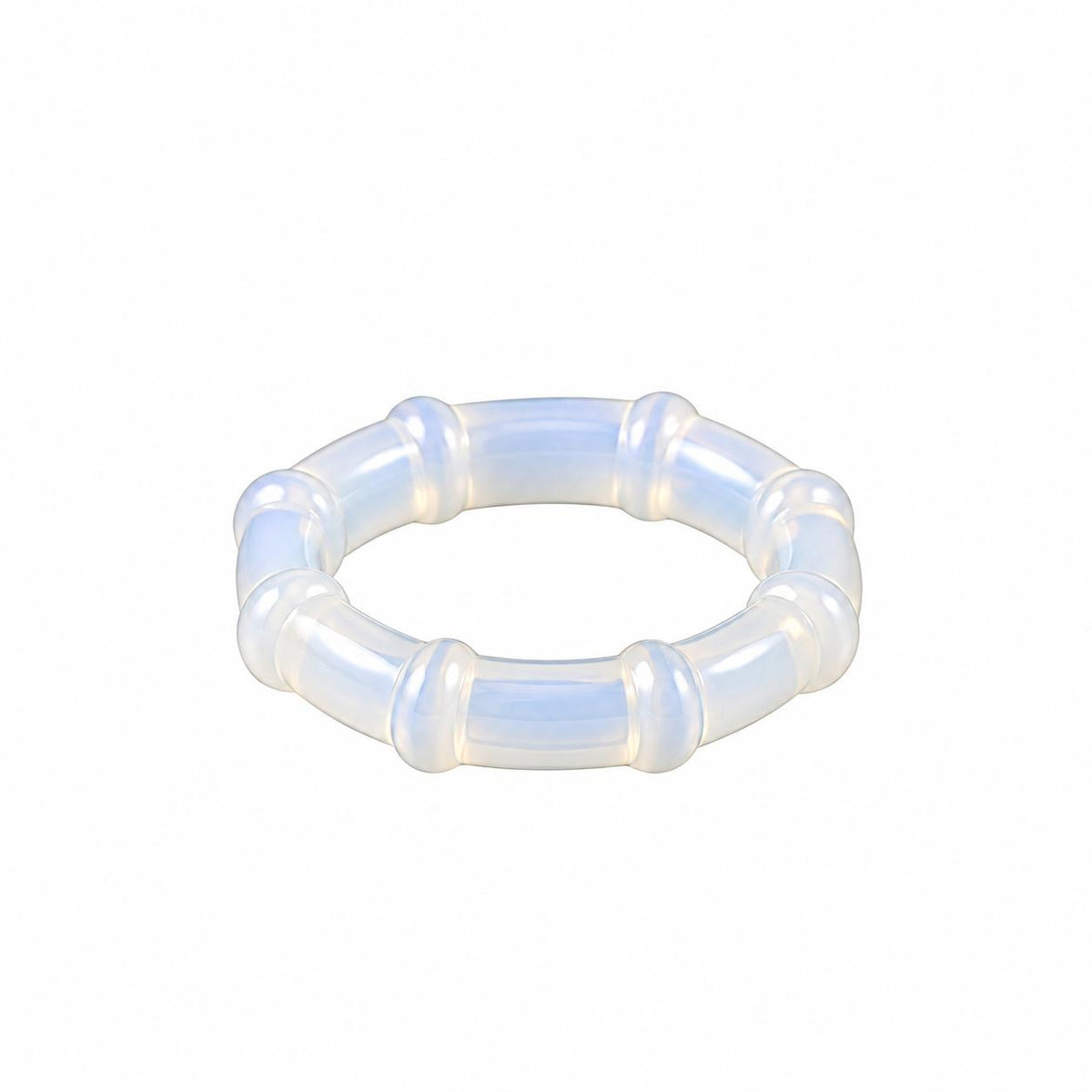 Lalique Soulmates White Opalescent Crystal Band Ring 10315900