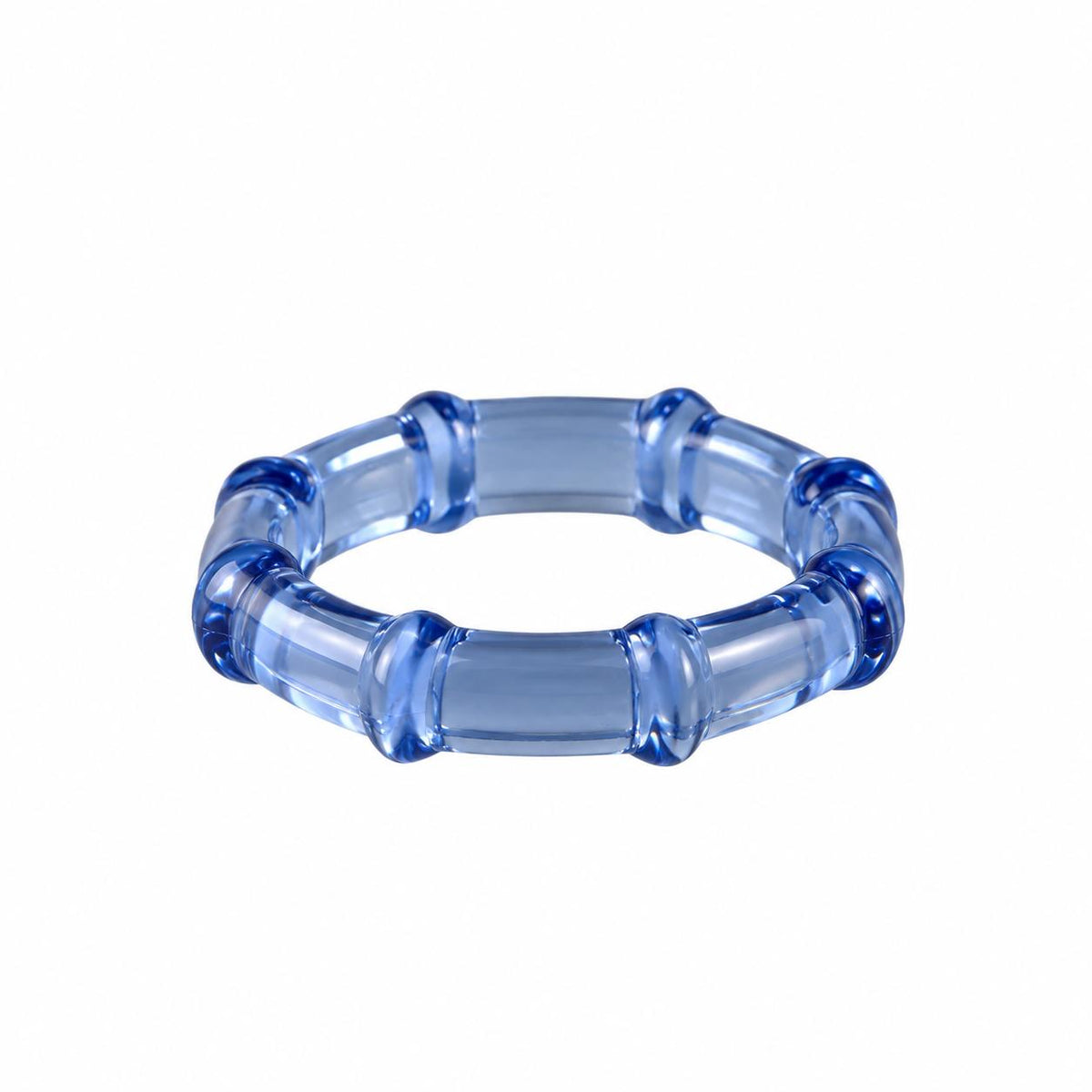 Lalique Soulmates Blue Crystal Band Ring 10316900