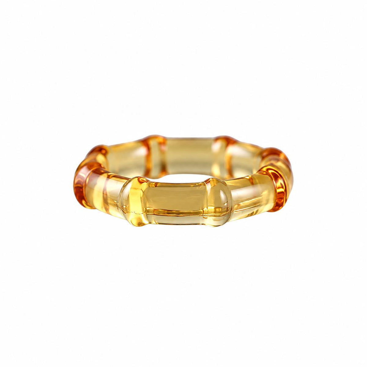 Lalique Soulmates Amber Crystal Band Ring 10317100