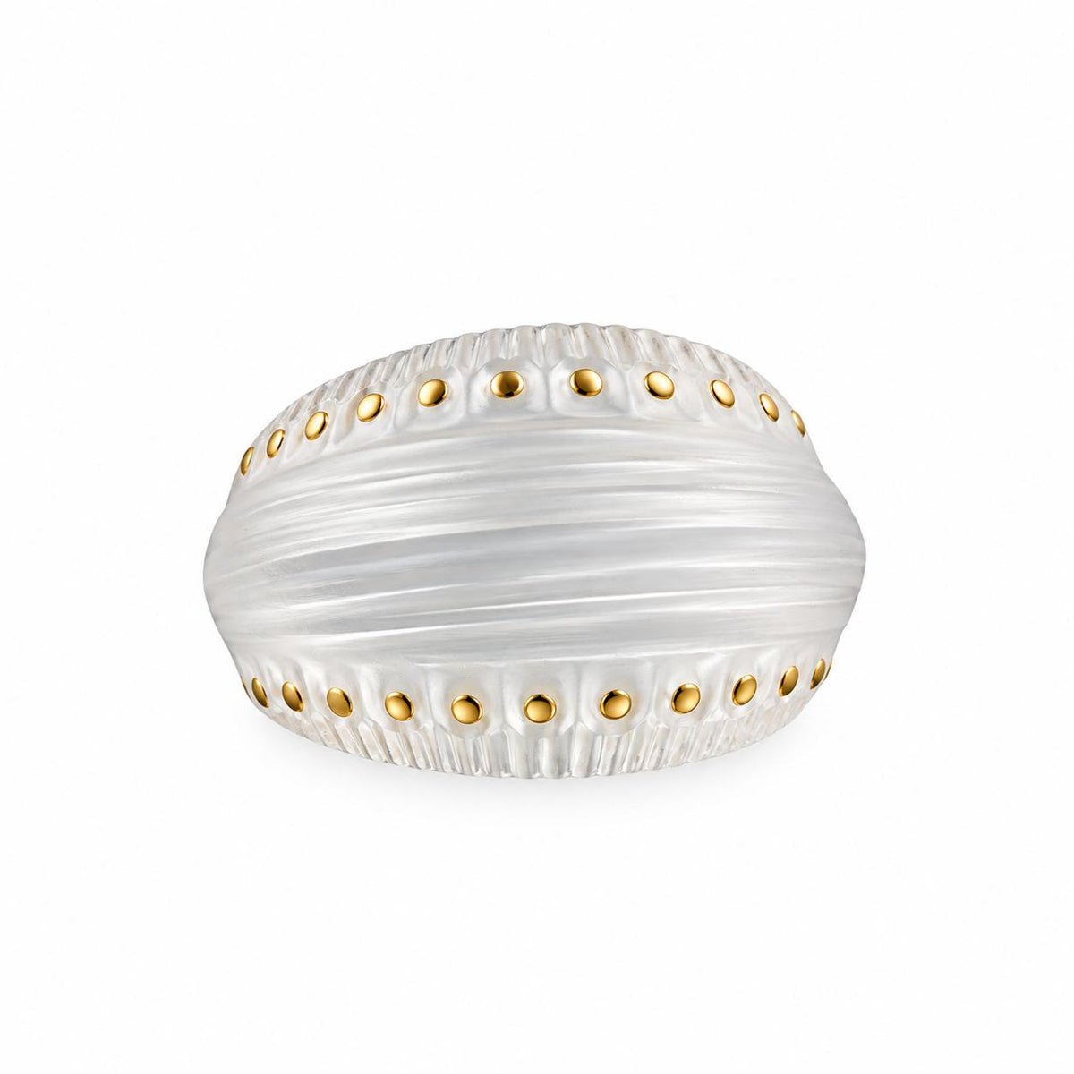 Lalique Icone Clear Crystal Gold Enamel Icon Ring 10456800