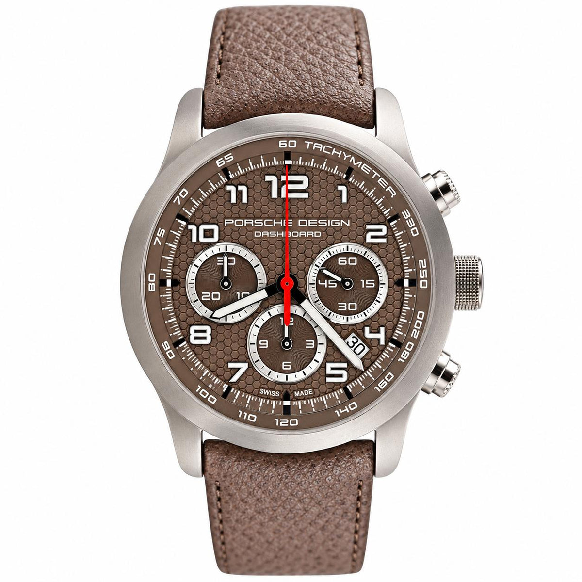 Porsche Design Dashboard Titanium Leather Band Automatic Watch 6612.11/3
