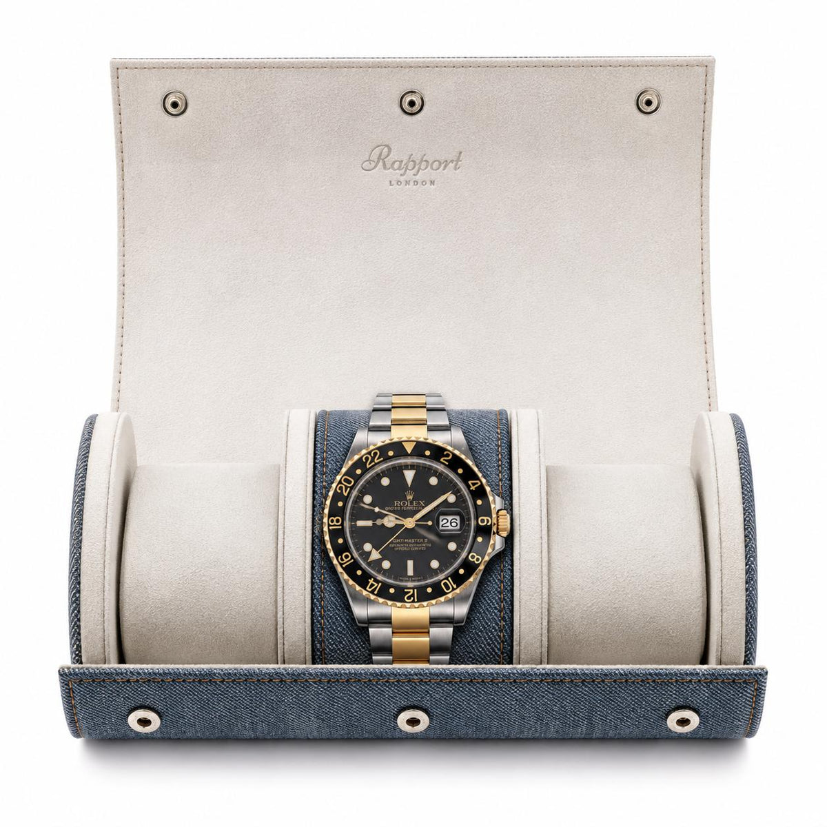 Rapport London Soho Stone Washed Three Watch Roll