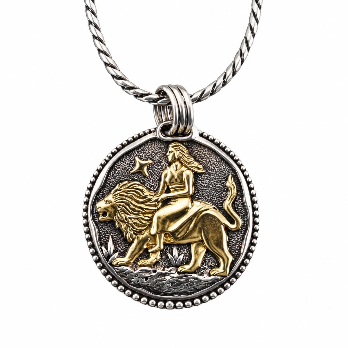 Konstantino 18k Yellow Gold Sterling Zodiac Pendant Necklace