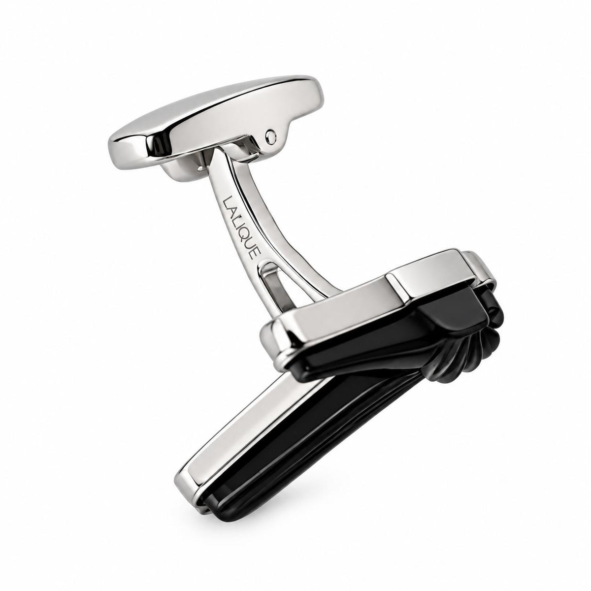 Lalique Dragonfly Mascottes Black Crystal Steel Cufflinks 10337100