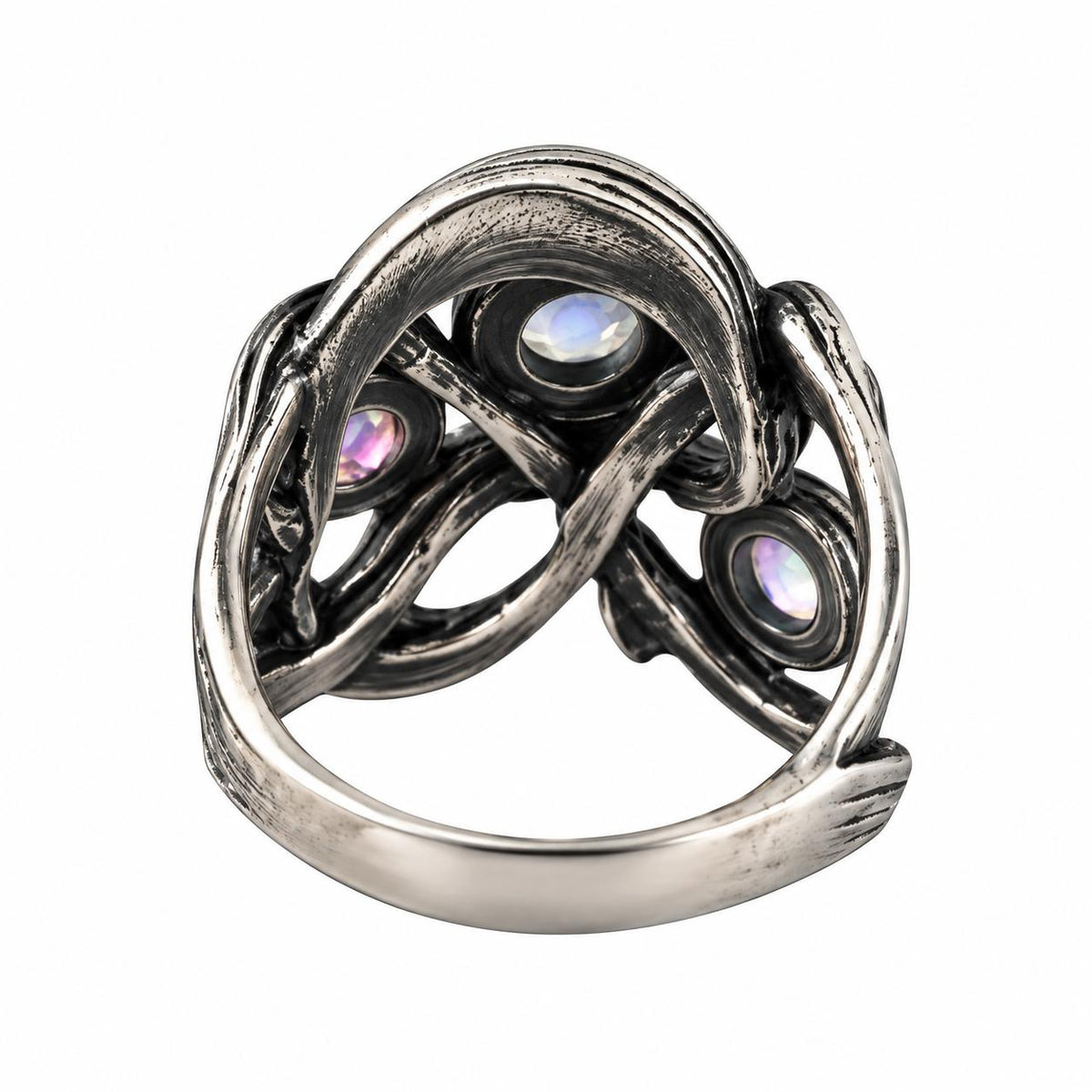 Lalique Ronces Flower Crystal Sterling Silver Ring 7803000