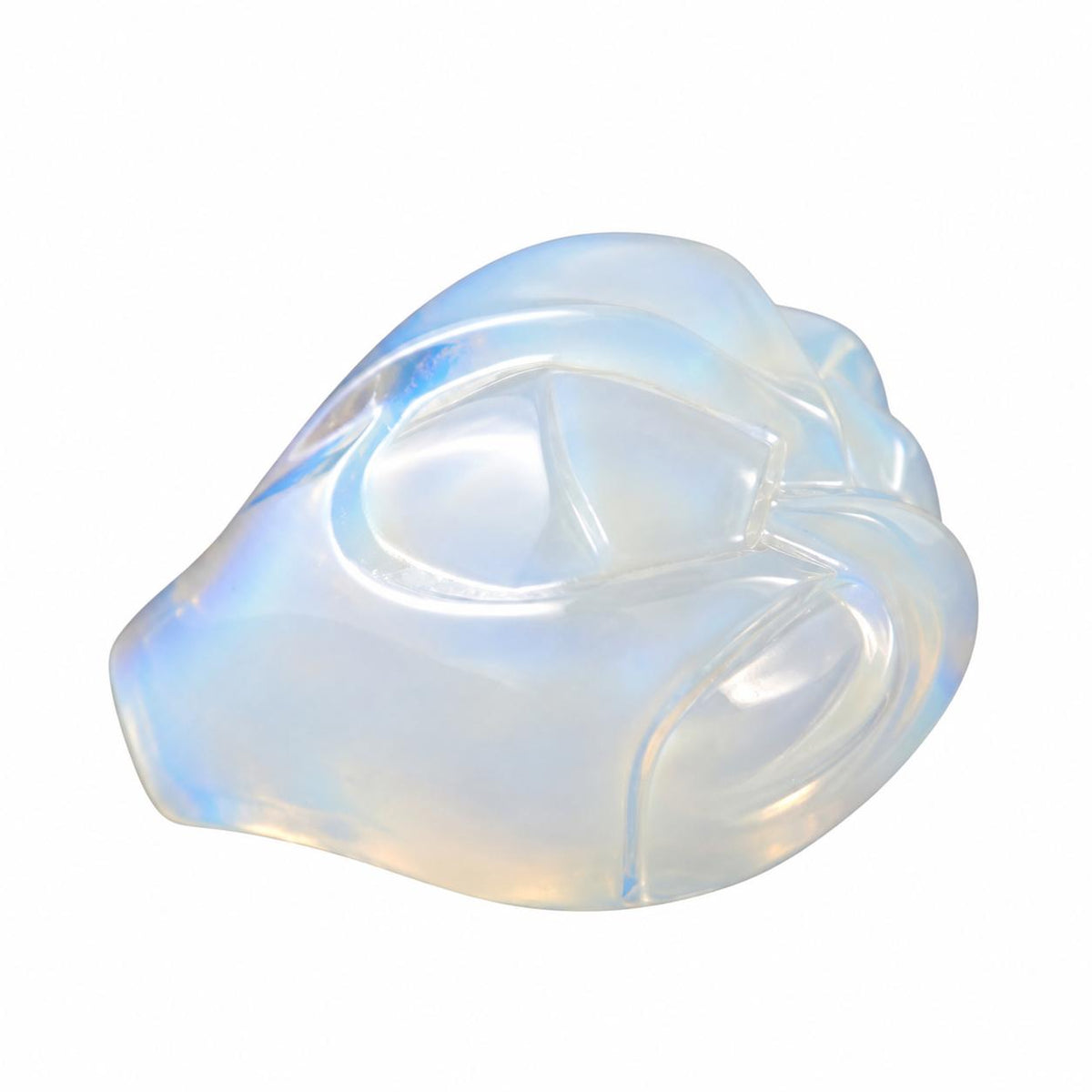 Lalique Fleur Ronces Flower White Opalescent Crystal Ring 7800200