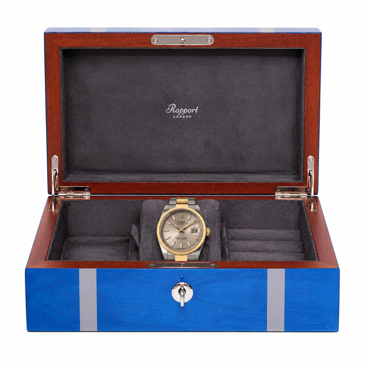 Rapport London Carnaby Watch & Jewelry Box - Blue